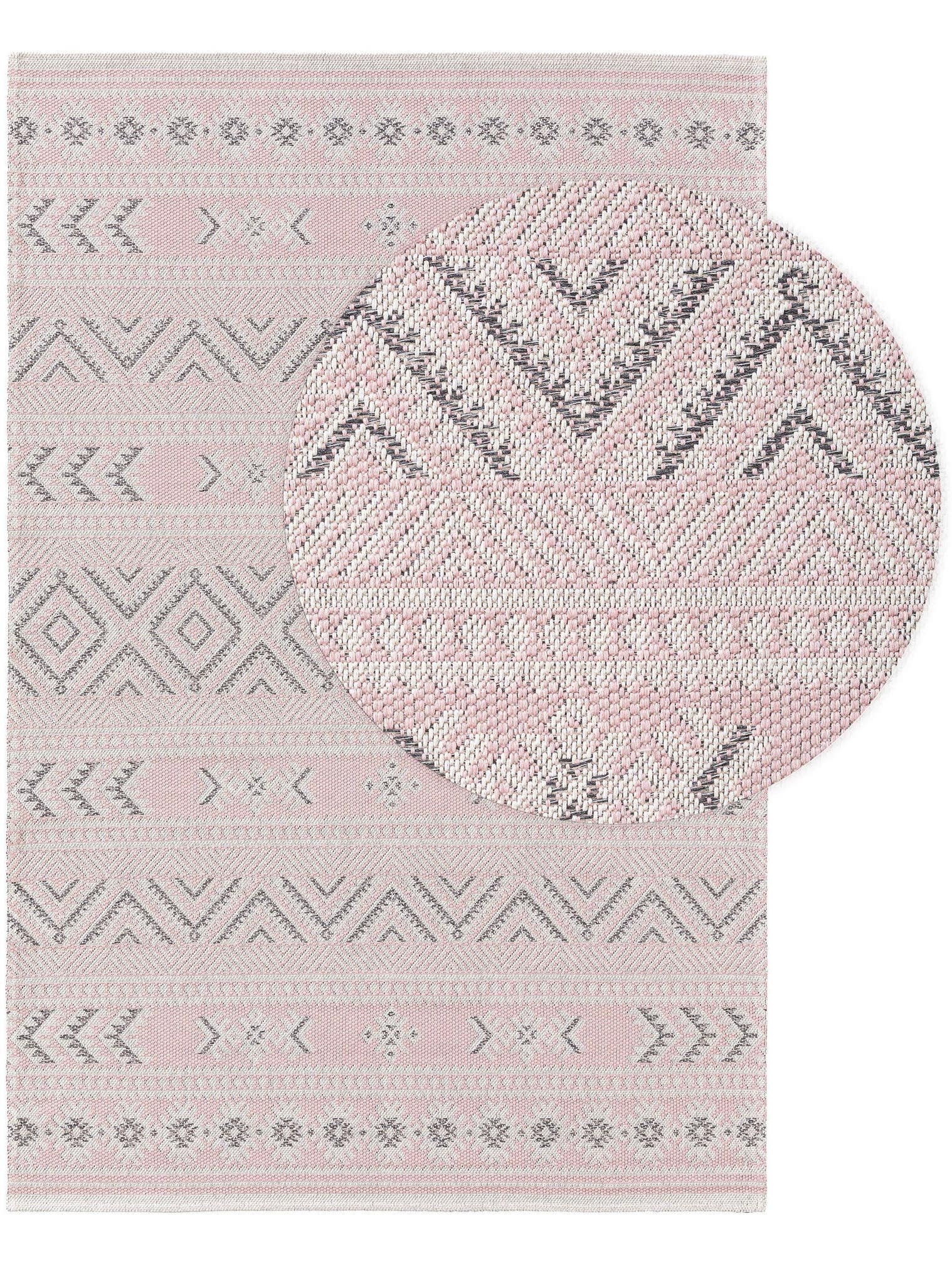 Teppich aus 100% Baumwolle in Rosa mit bis 5 mm hohem Flor von benuta