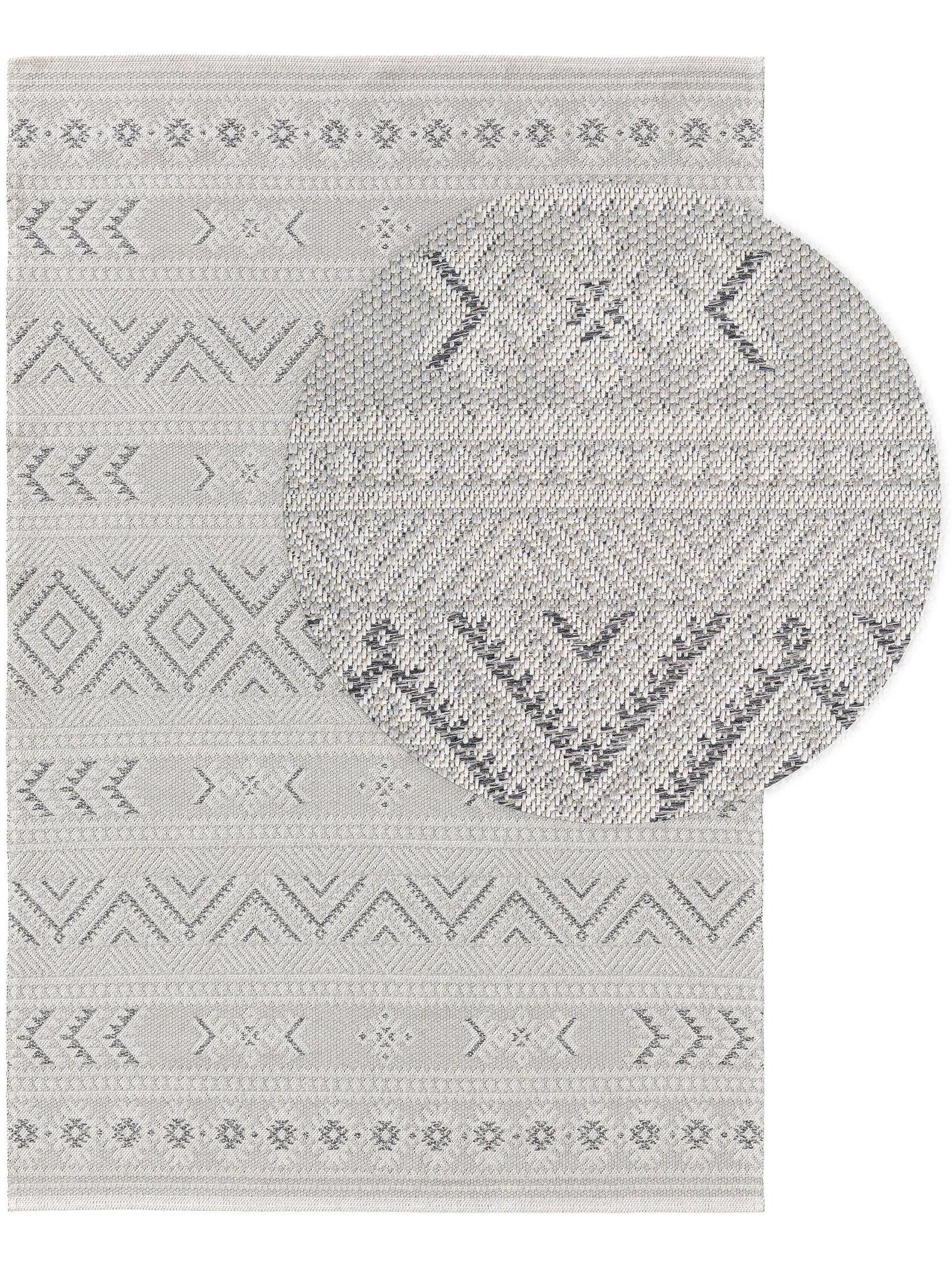 Teppich aus 100% Baumwolle in Grau mit bis 5 mm hohem Flor von benuta