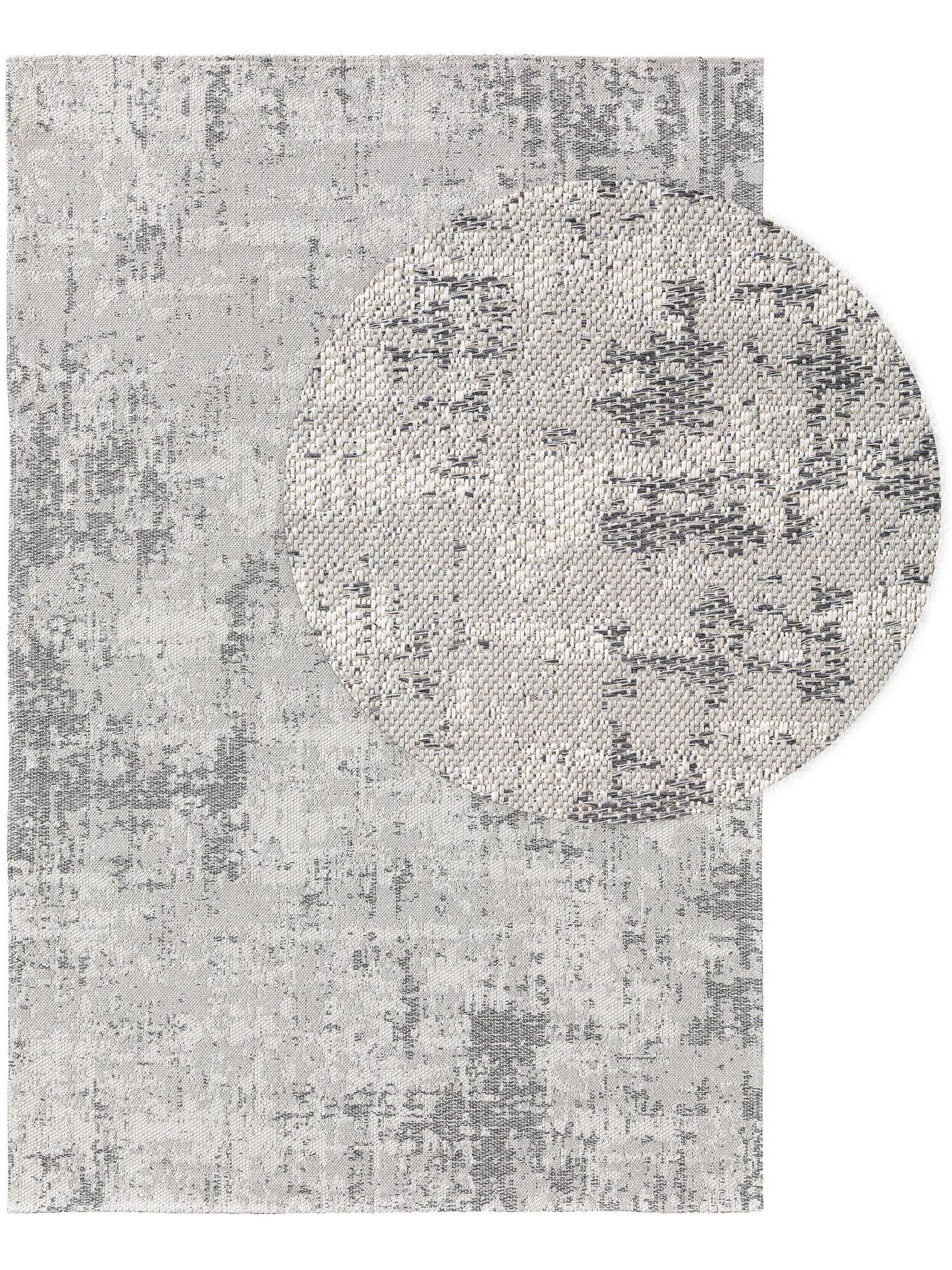 Teppich aus 100% Baumwolle in Grau mit bis 5 mm hohem Flor von benuta Nest