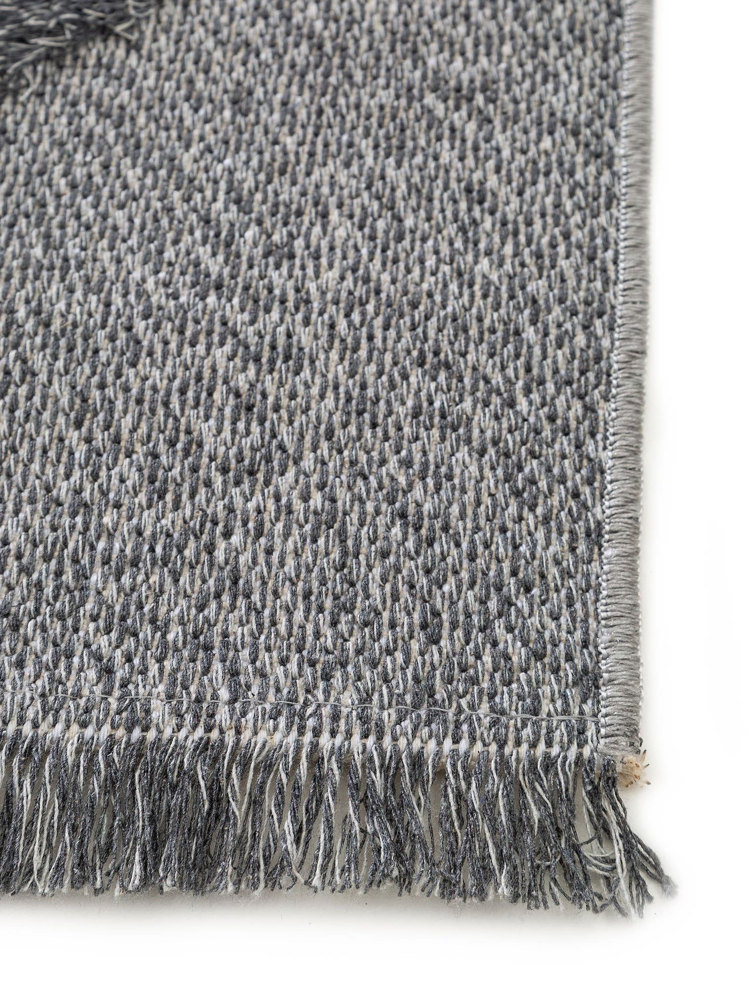 Teppich aus 100% Baumwolle in Grau mit 11 bis 20 mm hohem Flor von benuta Pop