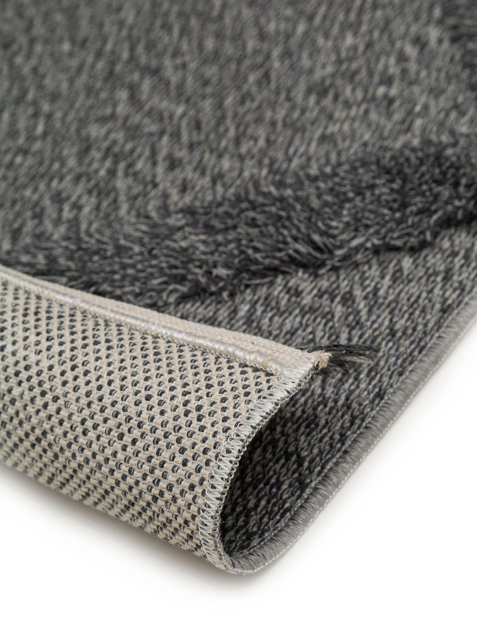 Teppich aus 100% Baumwolle in Grau mit 11 bis 20 mm hohem Flor von benuta Pop