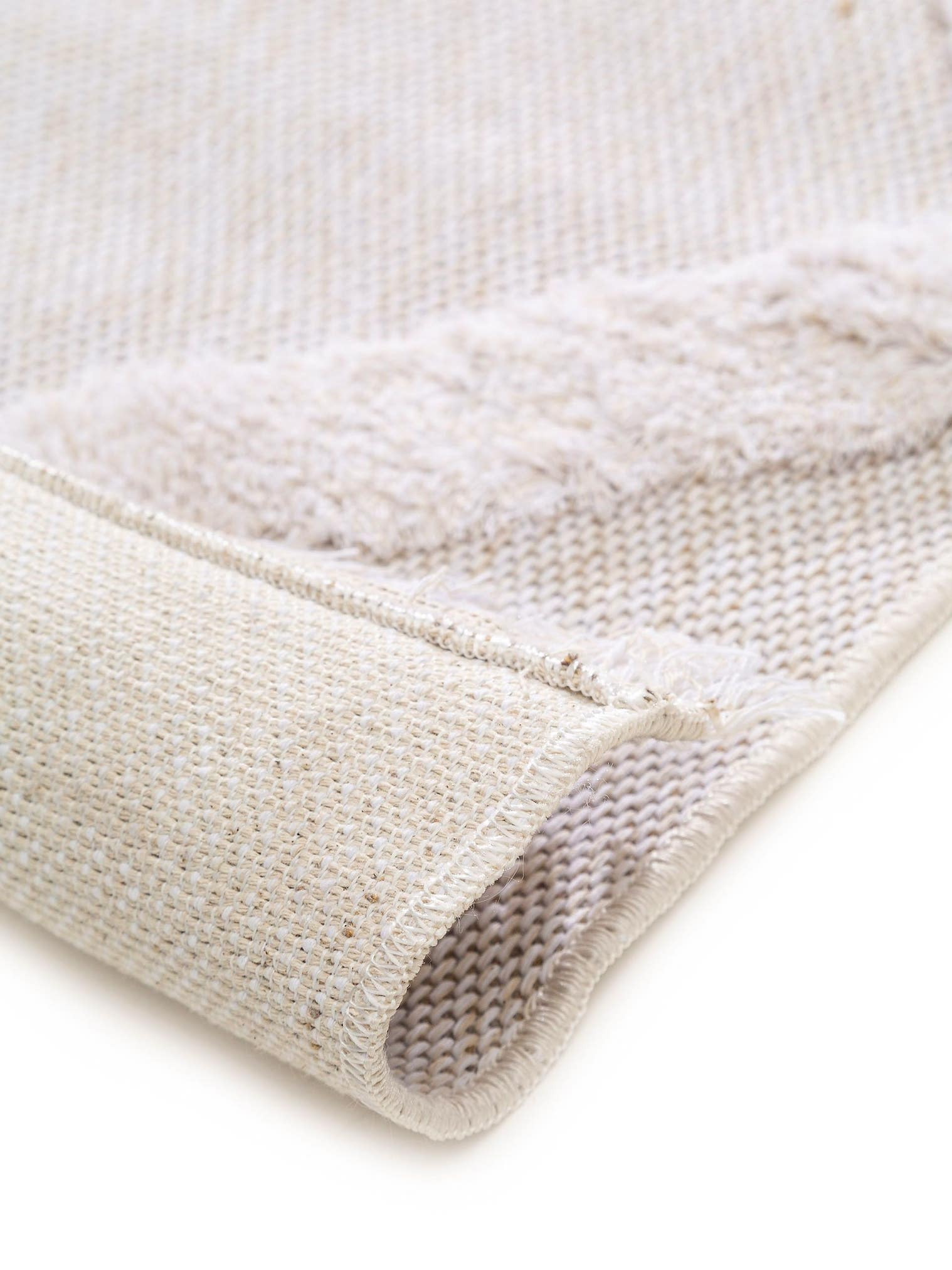 Teppich aus 100% Baumwolle in Beige mit 11 bis 20 mm hohem Flor von benuta Pop