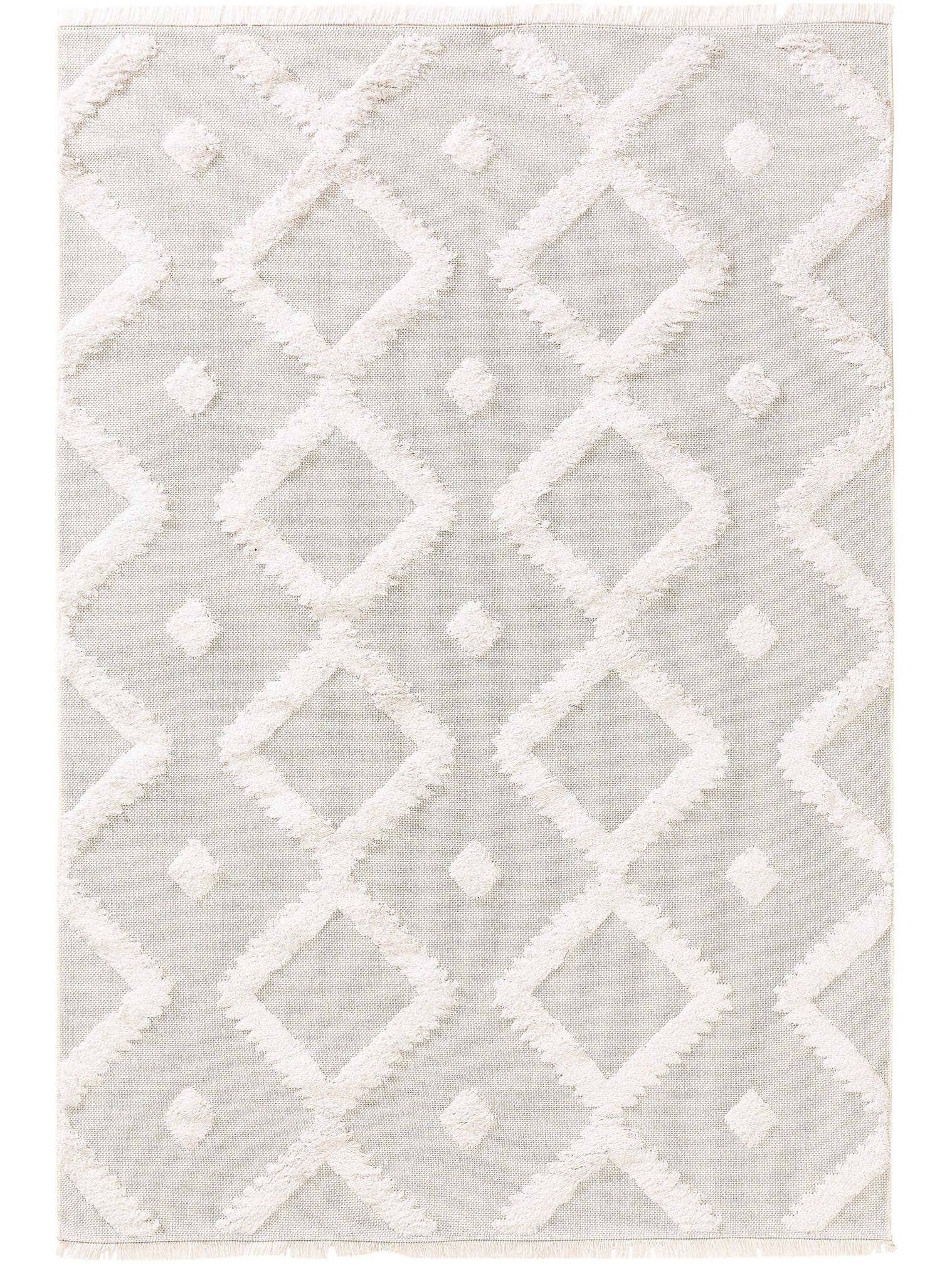Teppich aus 100% Baumwolle in Beige mit 11 bis 20 mm hohem Flor von benuta Pop