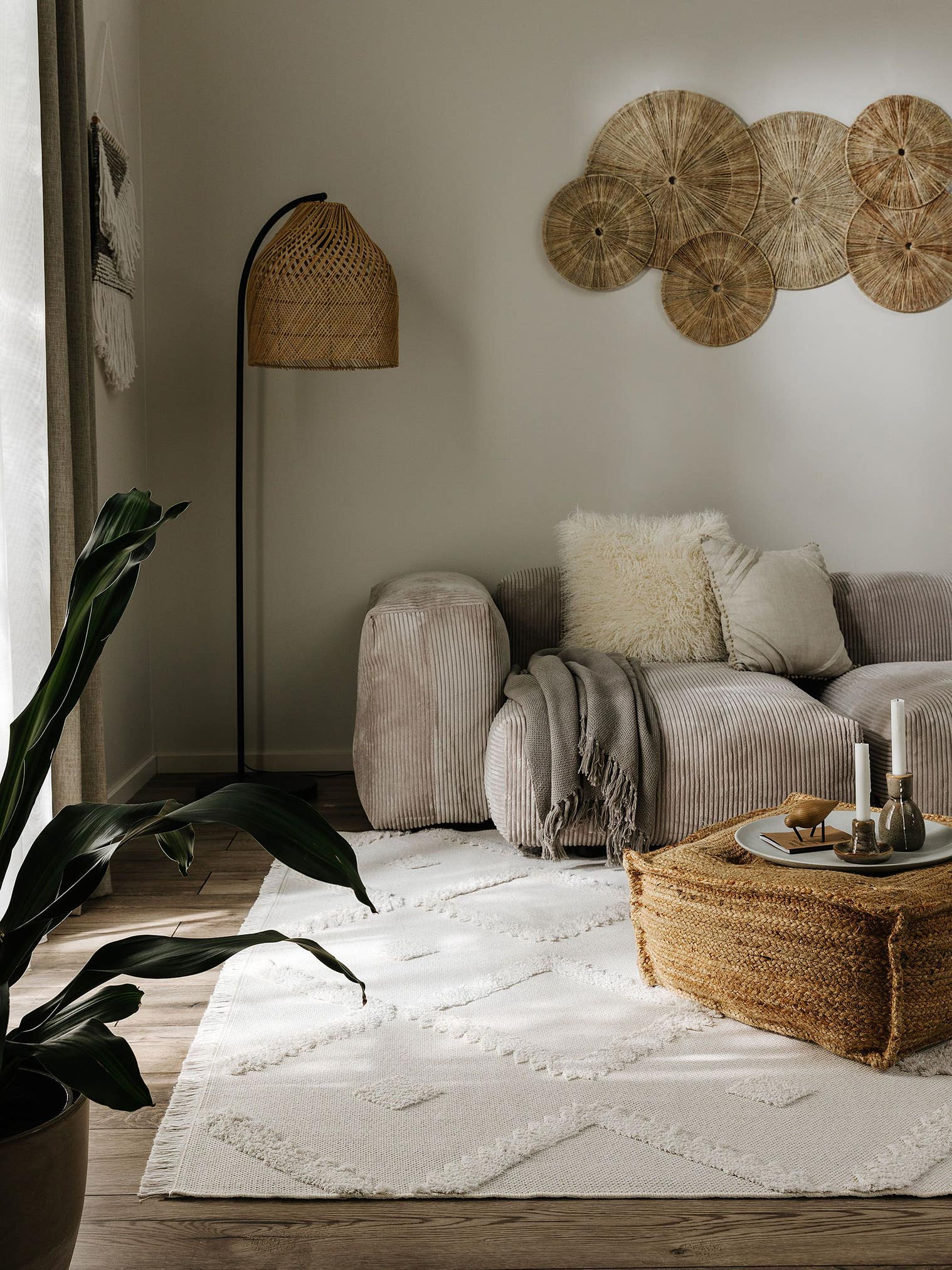Teppich aus 100% Baumwolle in Beige mit 11 bis 20 mm hohem Flor von benuta Pop