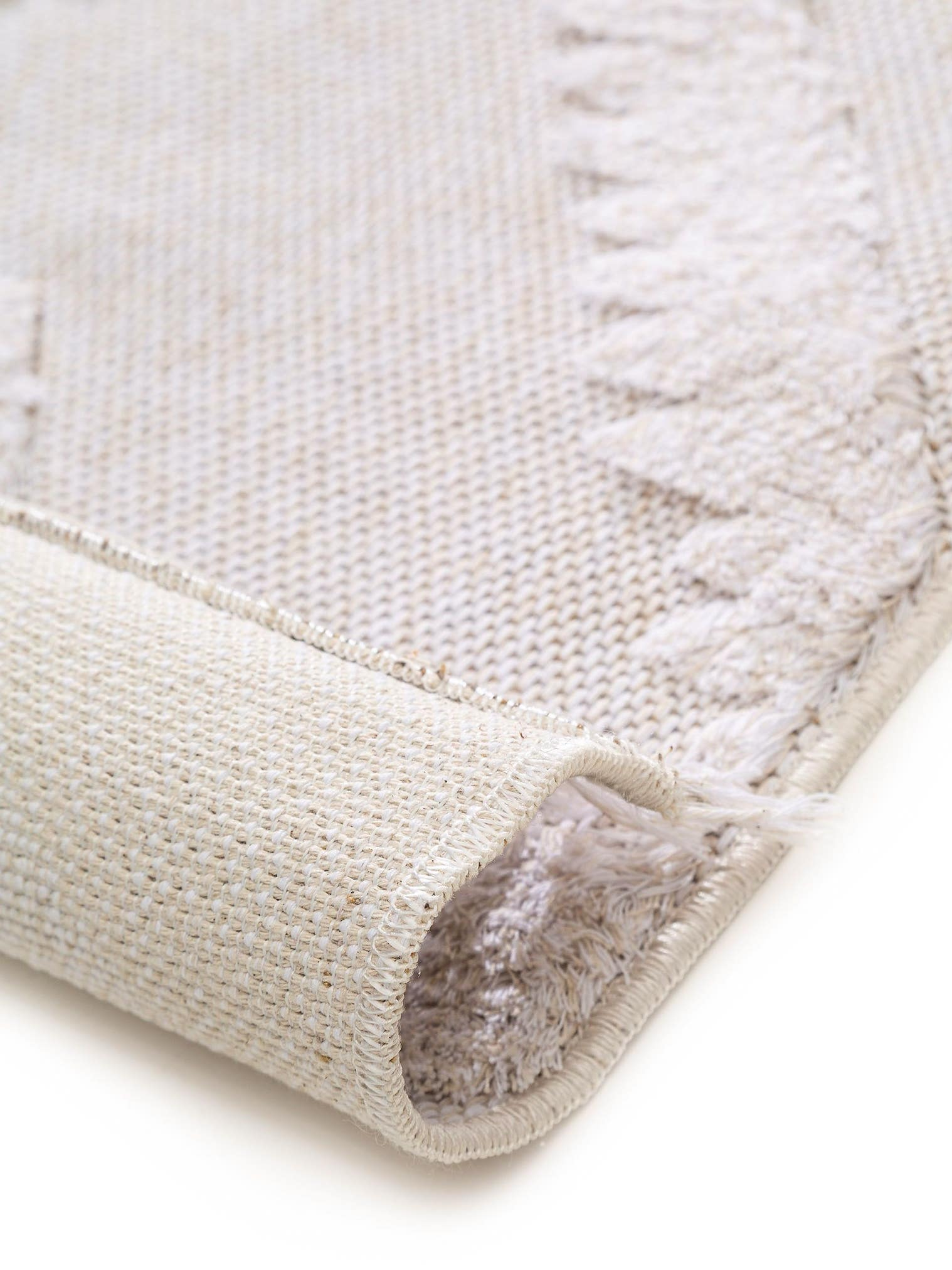 Teppich aus 100% Baumwolle in Beige mit 11 bis 20 mm hohem Flor von benuta Pop