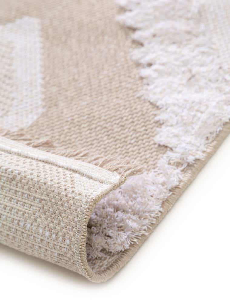 Rug made of 100% Cotton in Beige with a 11 - 20 mm high pile by benuta Pop