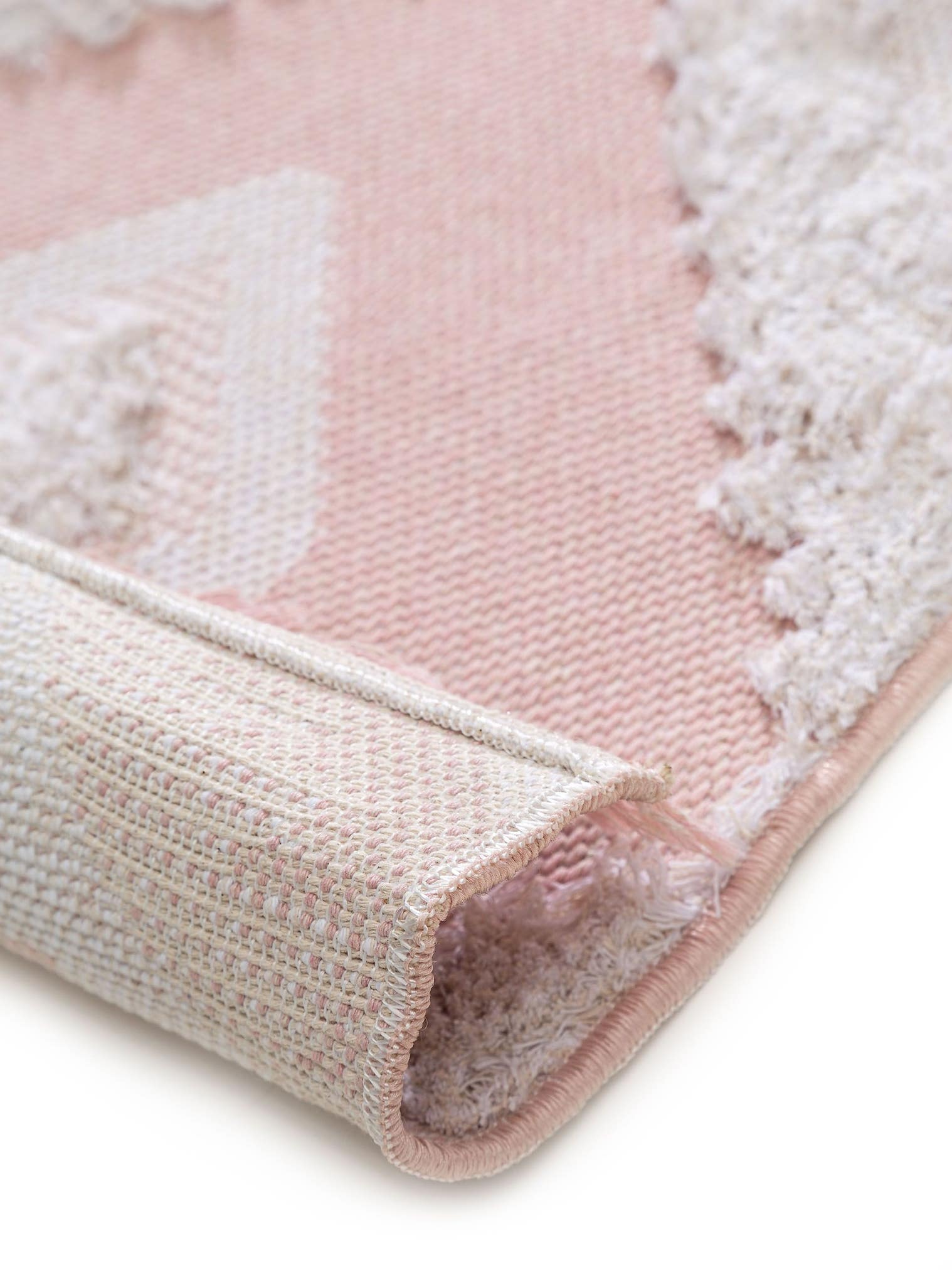 Matta av 100% Bomull i Beige med 11 - 20 mm hög lugg från benuta Pop