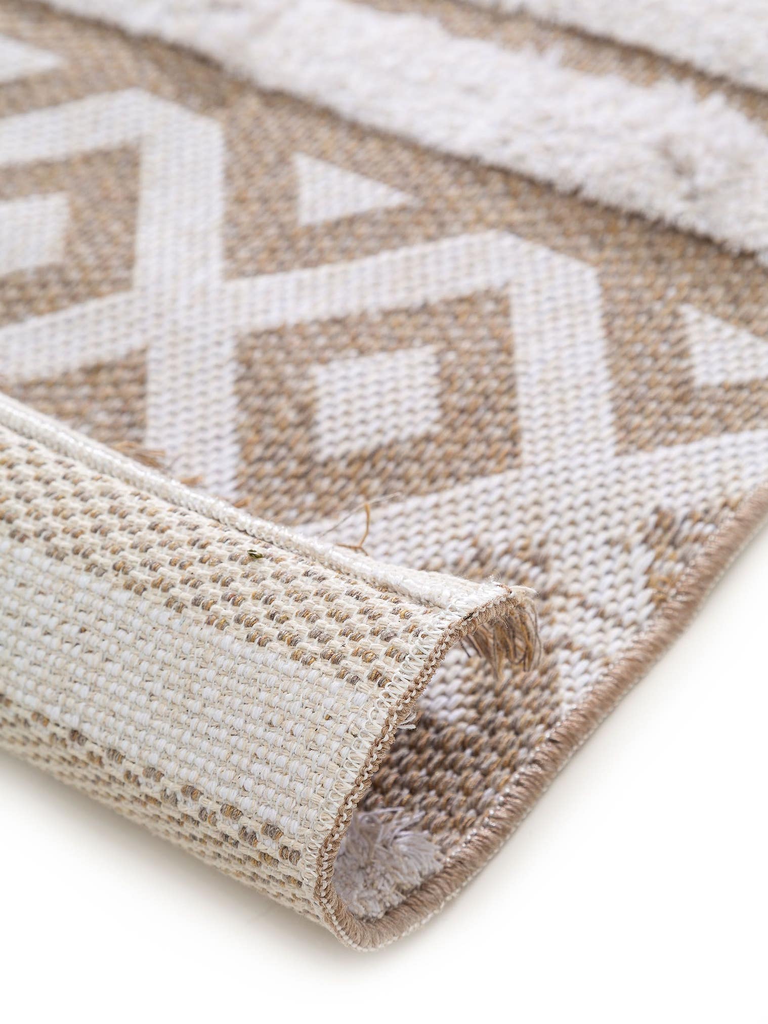 Teppich aus 100% Baumwolle in Taupe mit 11 bis 20 mm hohem Flor von benuta Pop