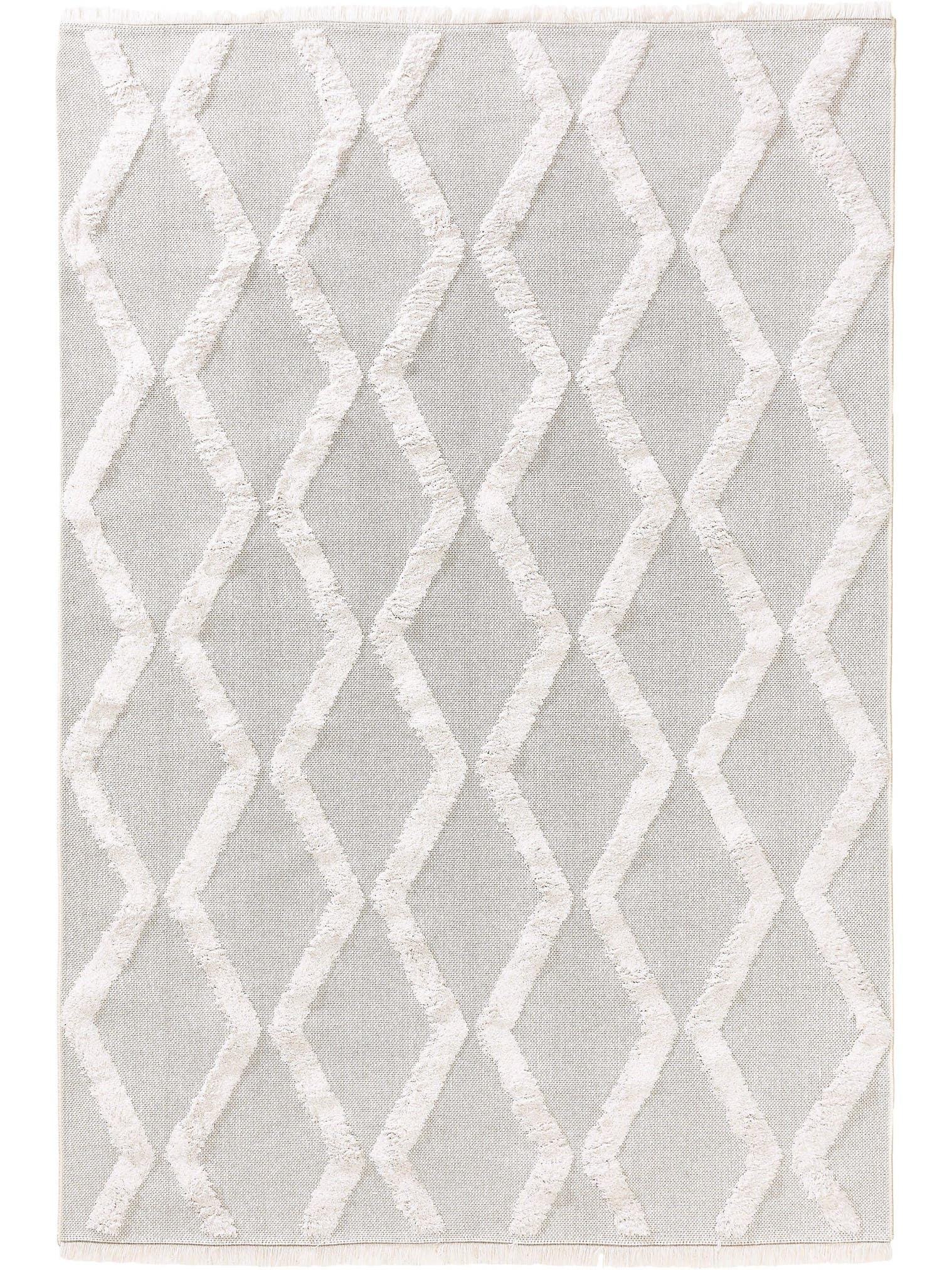 Rug made of 100% Cotton in Beige with a 11 - 20 mm high pile by benuta Pop