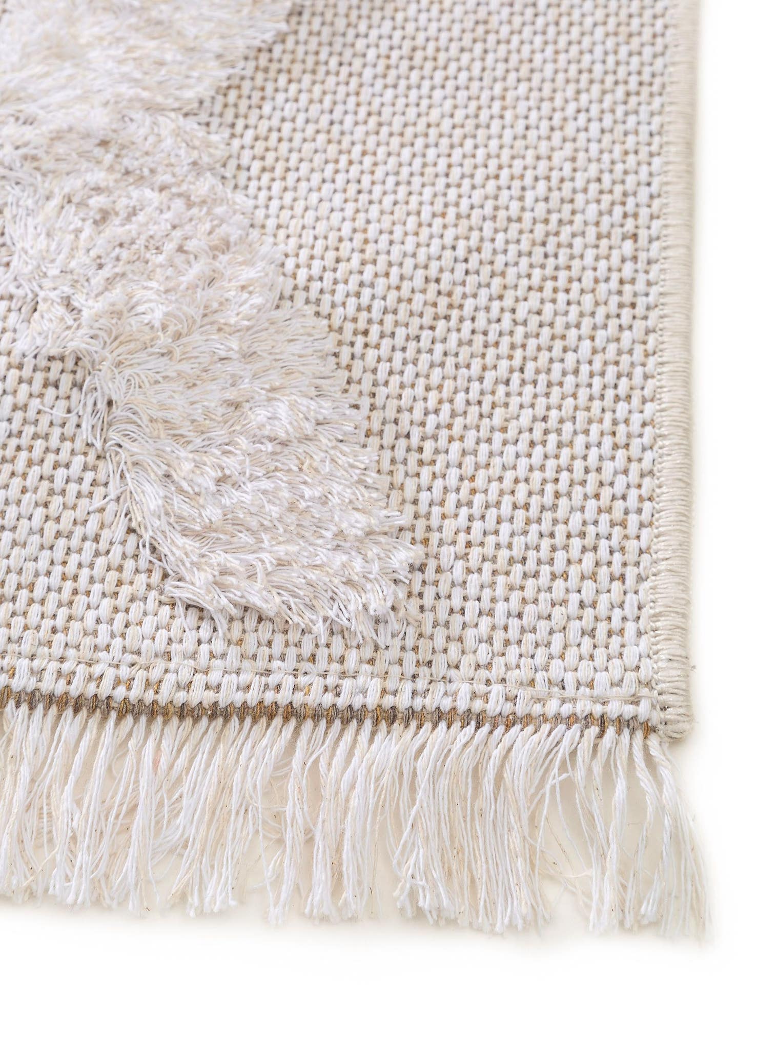 Rug made of 100% Cotton in Beige with a 11 - 20 mm high pile by benuta Pop