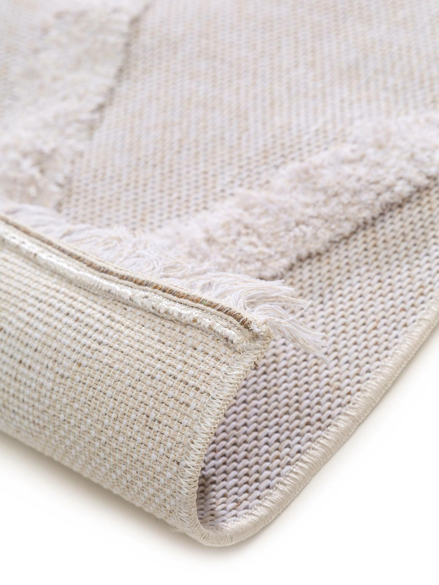Rug made of 100% Cotton in Beige with a 11 - 20 mm high pile by benuta Pop