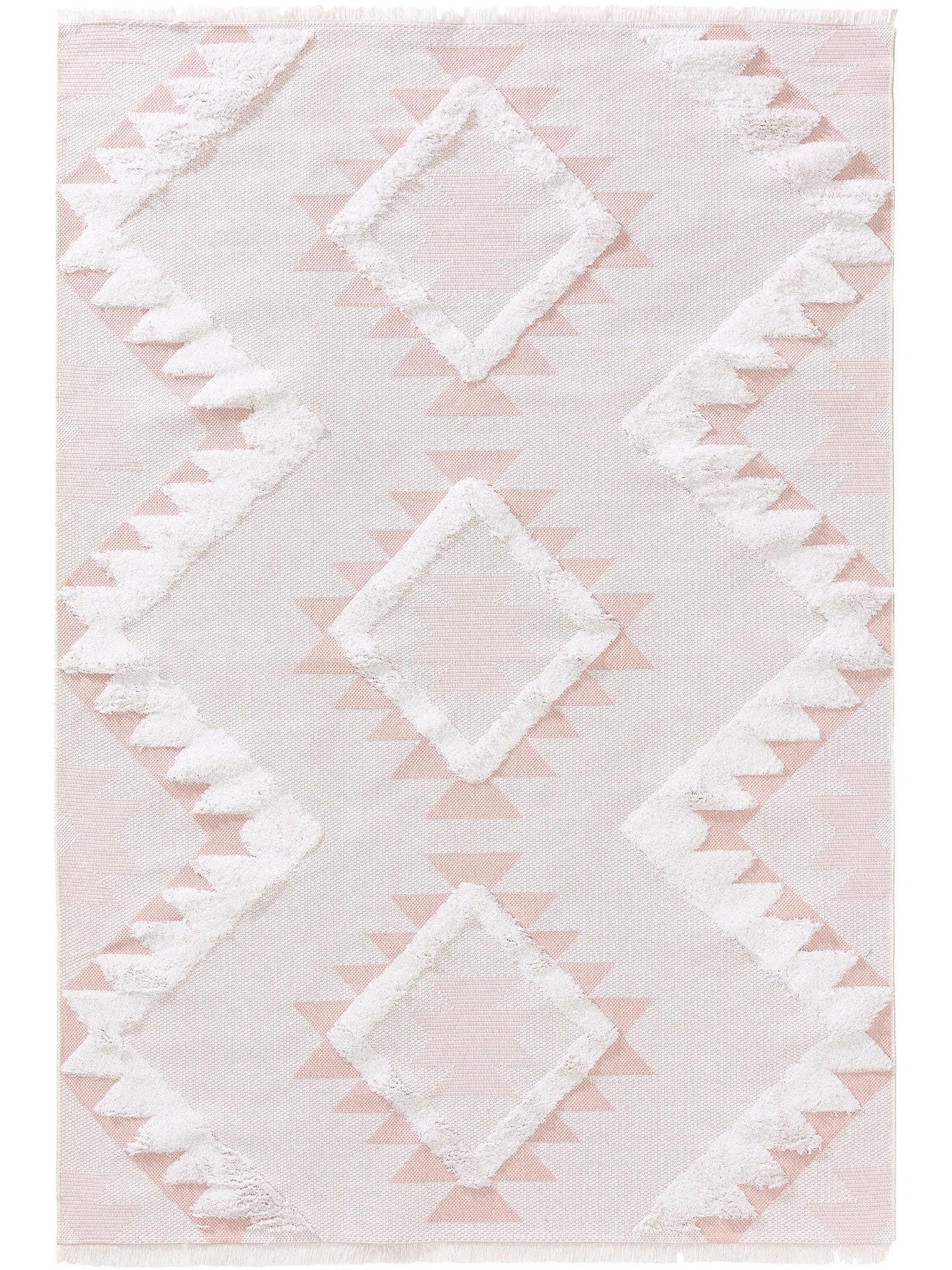 Tapijt van 100% Katoen in Beige met een 11 - 20 mm hoge pool van benuta Pop