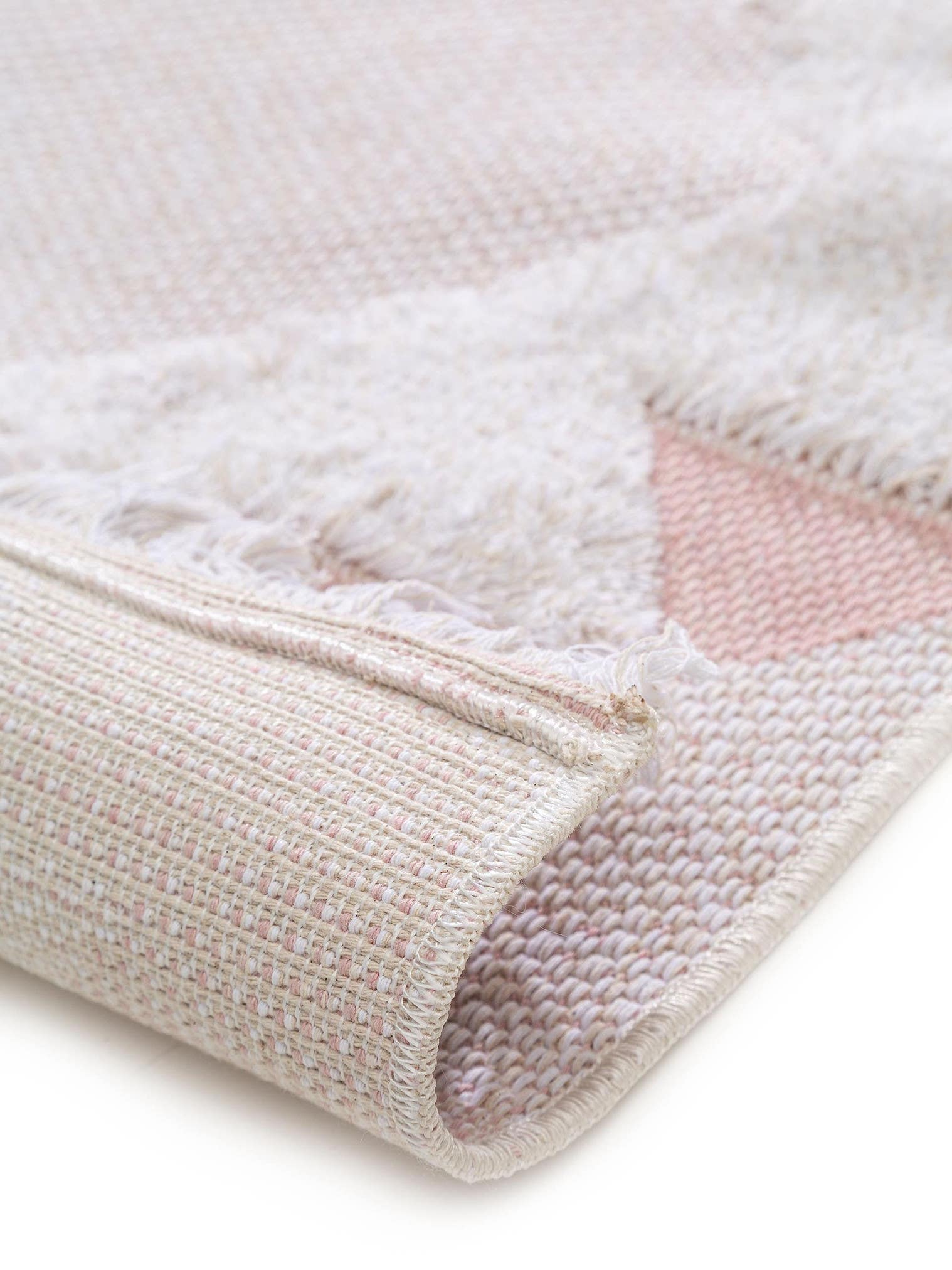 Tapijt van 100% Katoen in Beige met een 11 - 20 mm hoge pool van benuta Pop