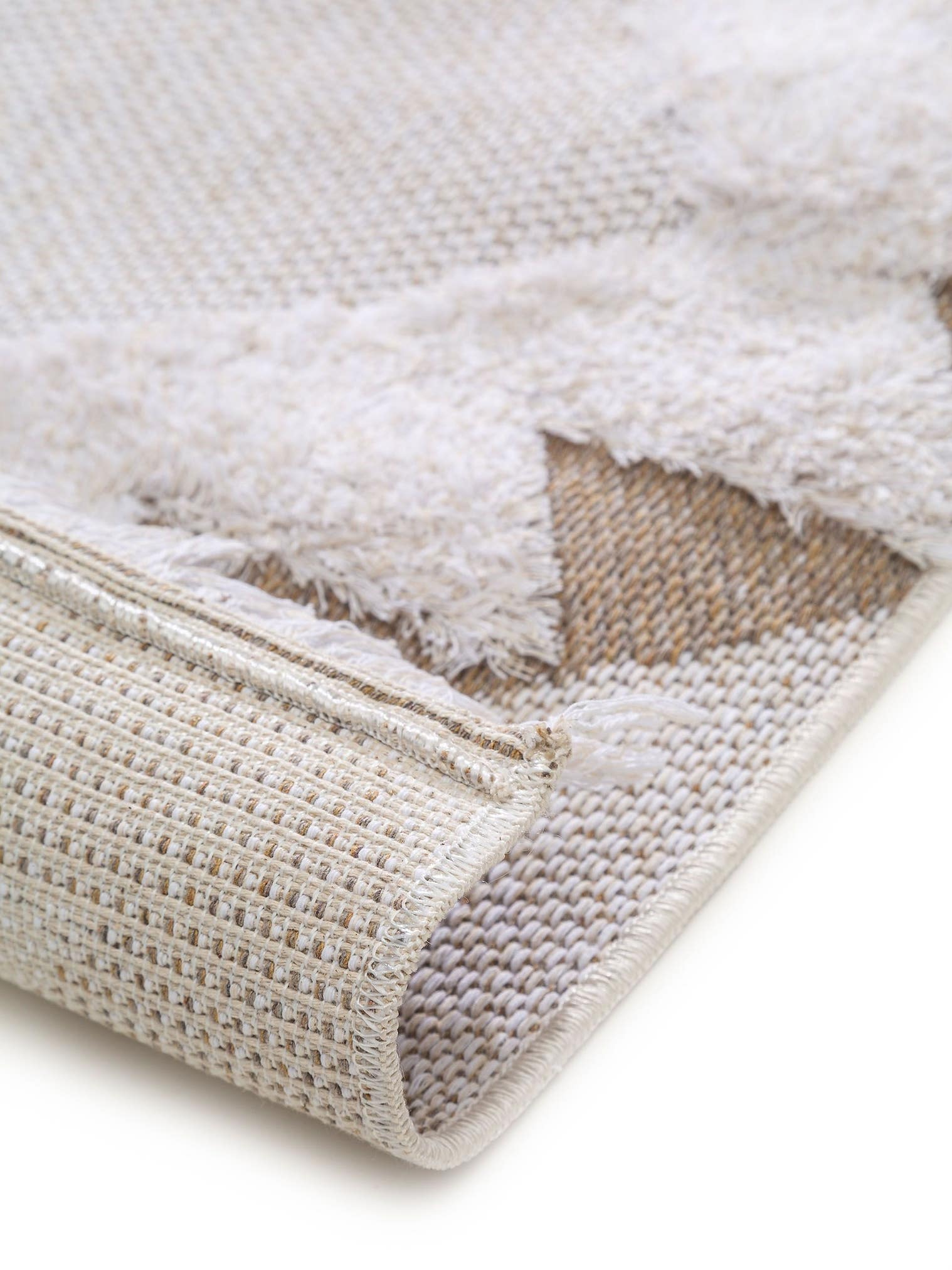 Tapijt van 100% Katoen in Beige met een 11 - 20 mm hoge pool van benuta Pop