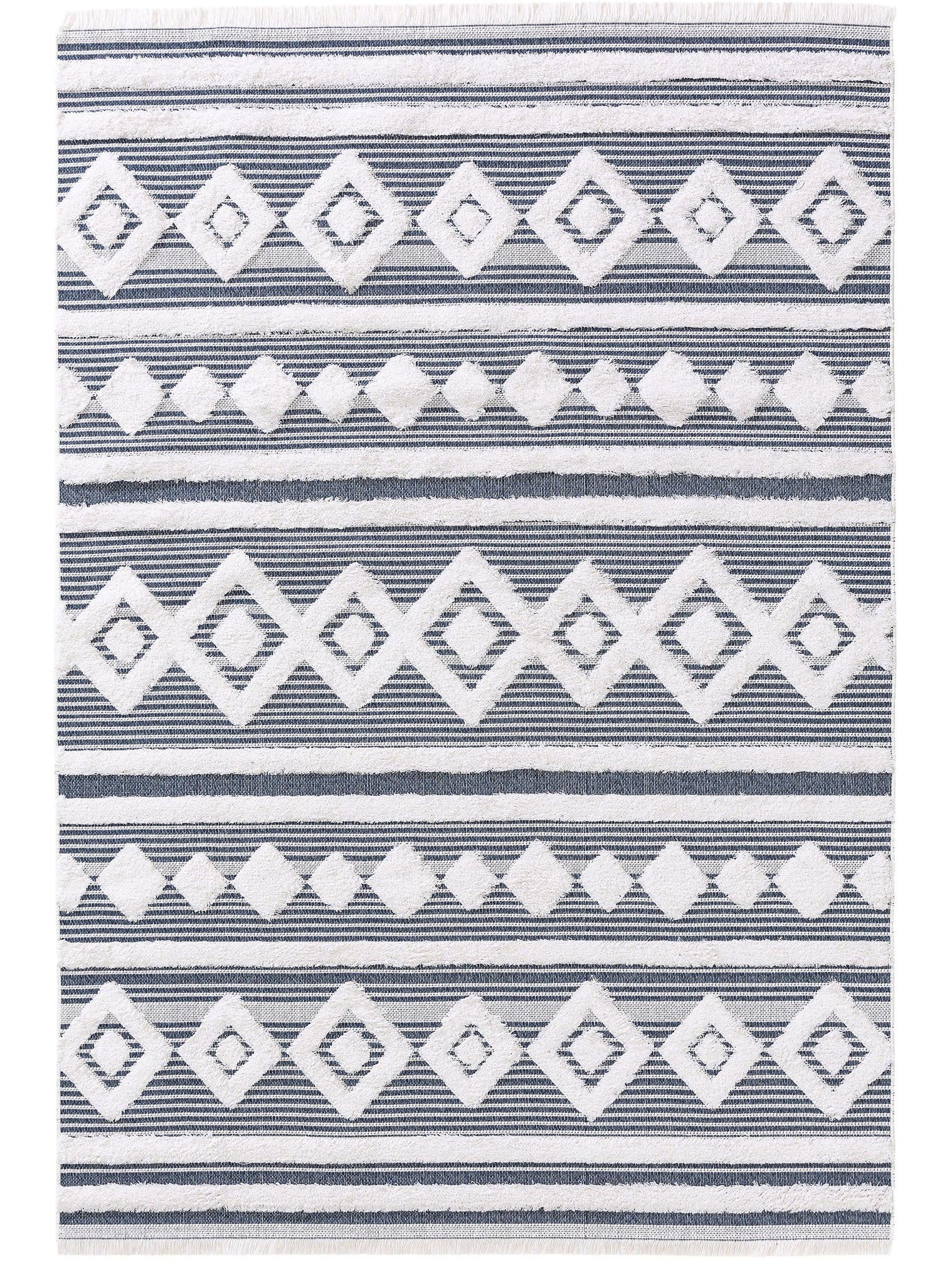 Tappeto di 100% Cotone in Azzurro con pelo alto 11 - 20 mm da benuta Pop