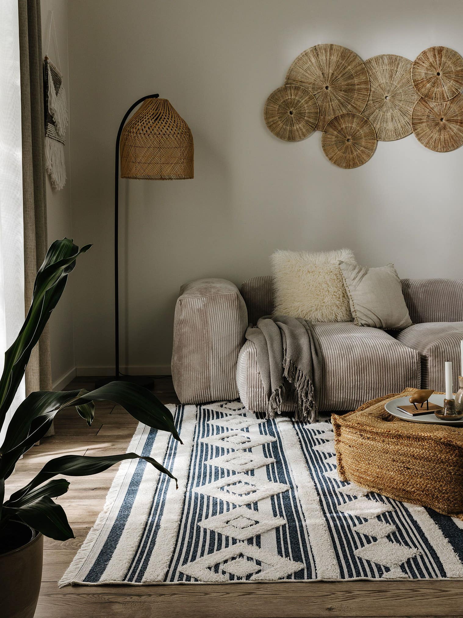 Tappeto di 100% Cotone in Azzurro con pelo alto 11 - 20 mm da benuta Pop