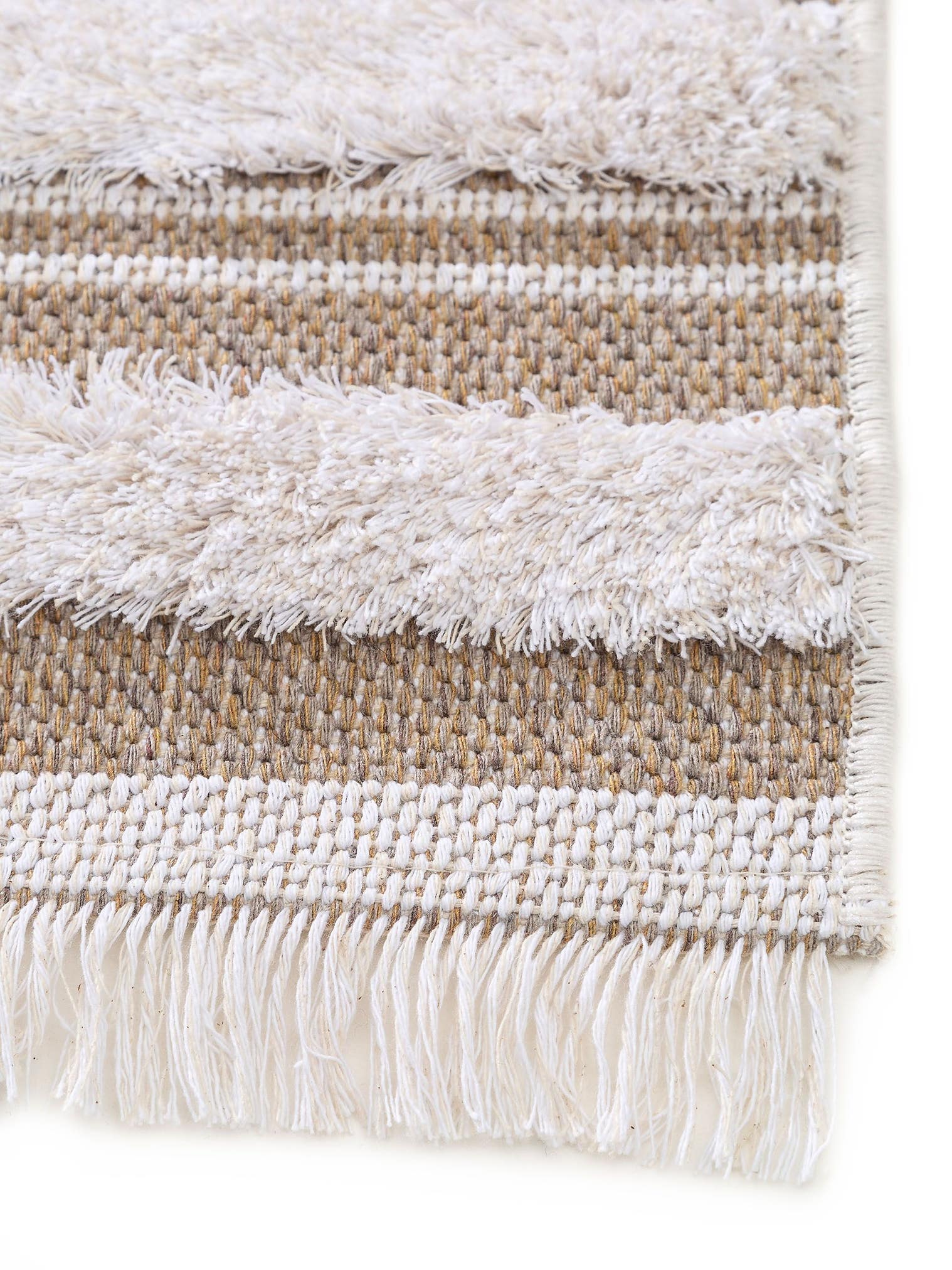 Tappeto di 100% Cotone in Taupe con pelo alto 11 - 20 mm da benuta Pop