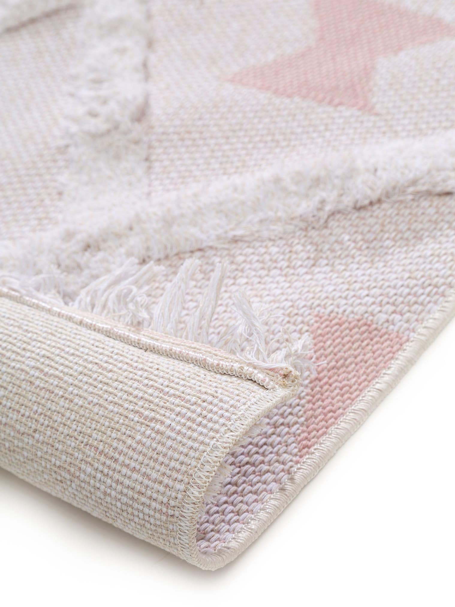 Matta av 100% Bomull i Beige med 11 - 20 mm hög lugg från benuta Pop