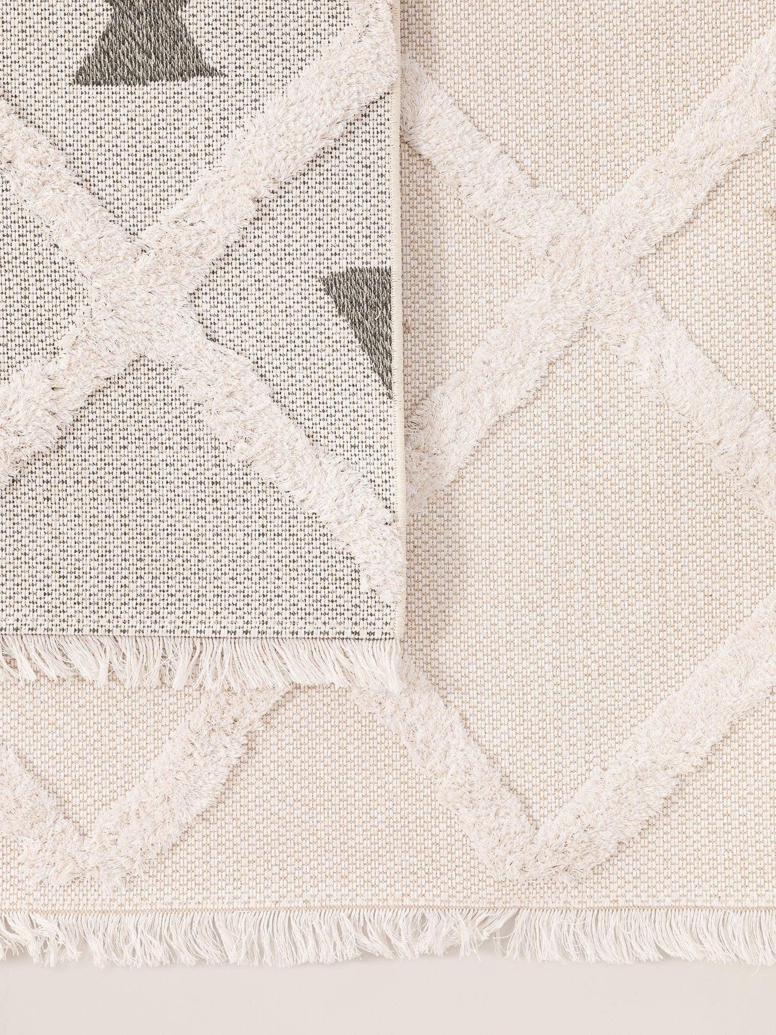Tappeto di 100% Cotone in Beige con pelo alto 11 - 20 mm da benuta Pop