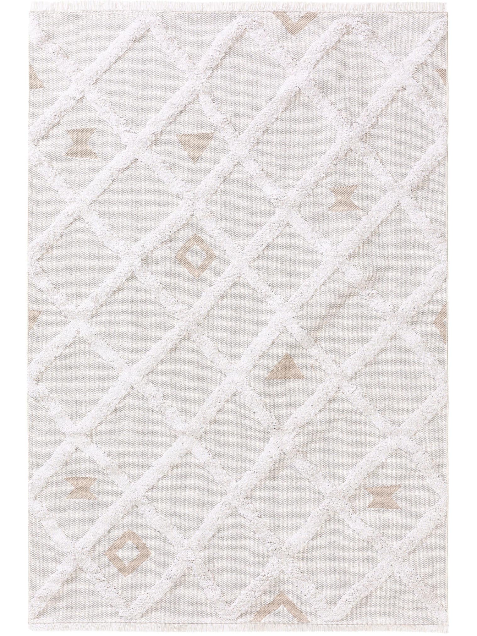 Tappeto di 100% Cotone in Beige con pelo alto 11 - 20 mm da benuta Pop