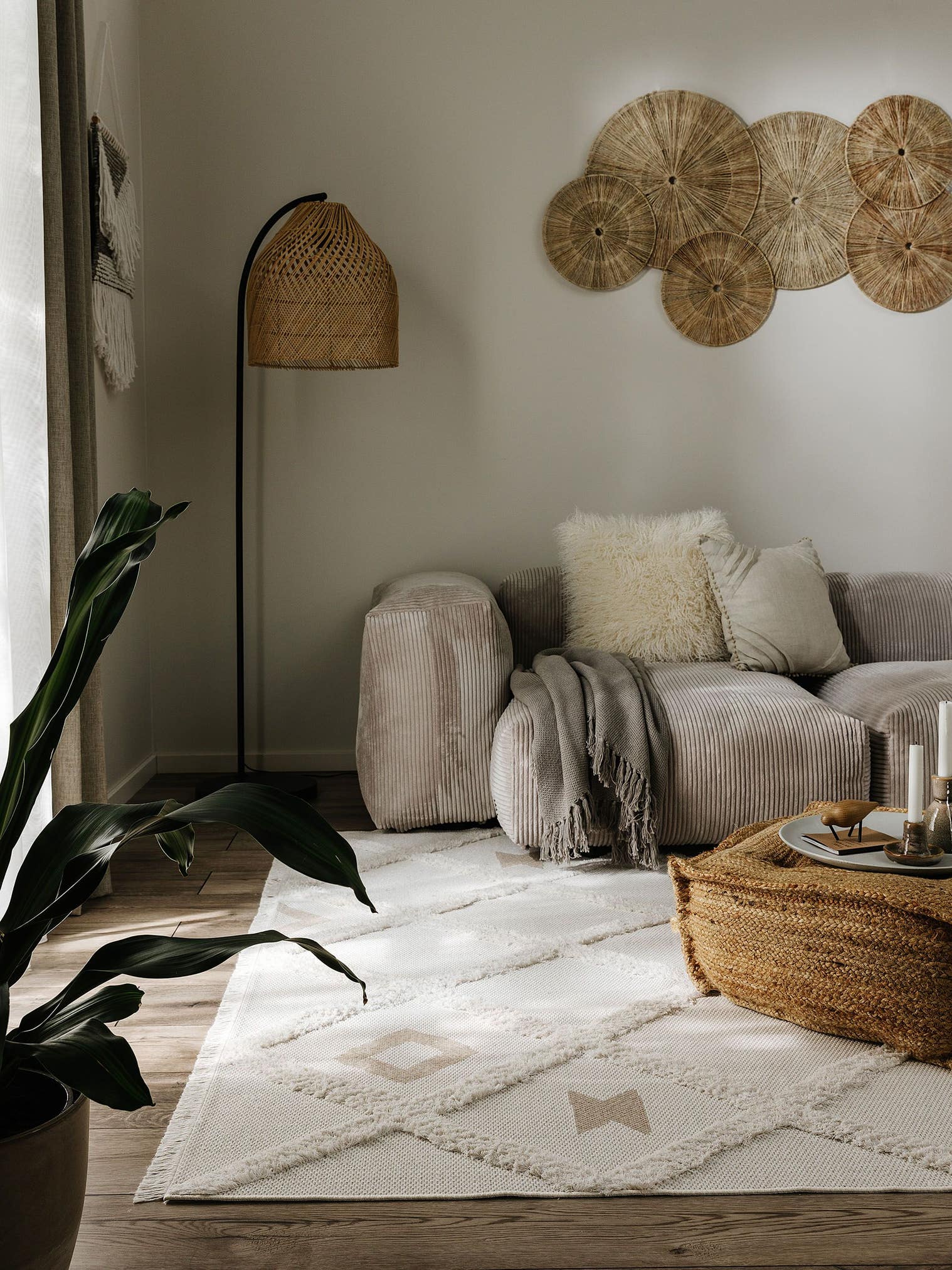 Tappeto di 100% Cotone in Beige con pelo alto 11 - 20 mm da benuta Pop