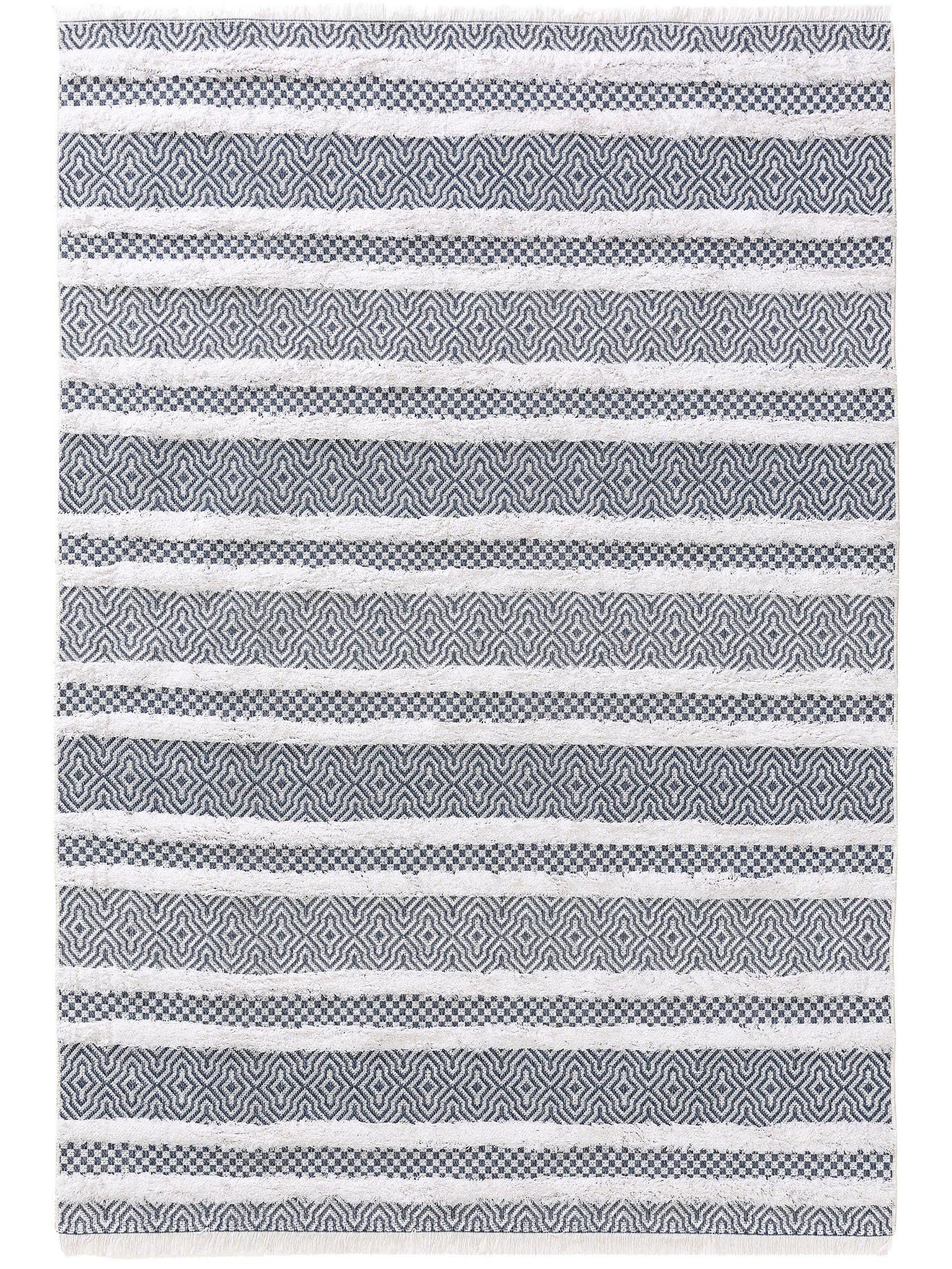 Alfombra de 100% Algodón en Azul con un pelo de {{Placeholder_Pile Height}} de altura de benuta