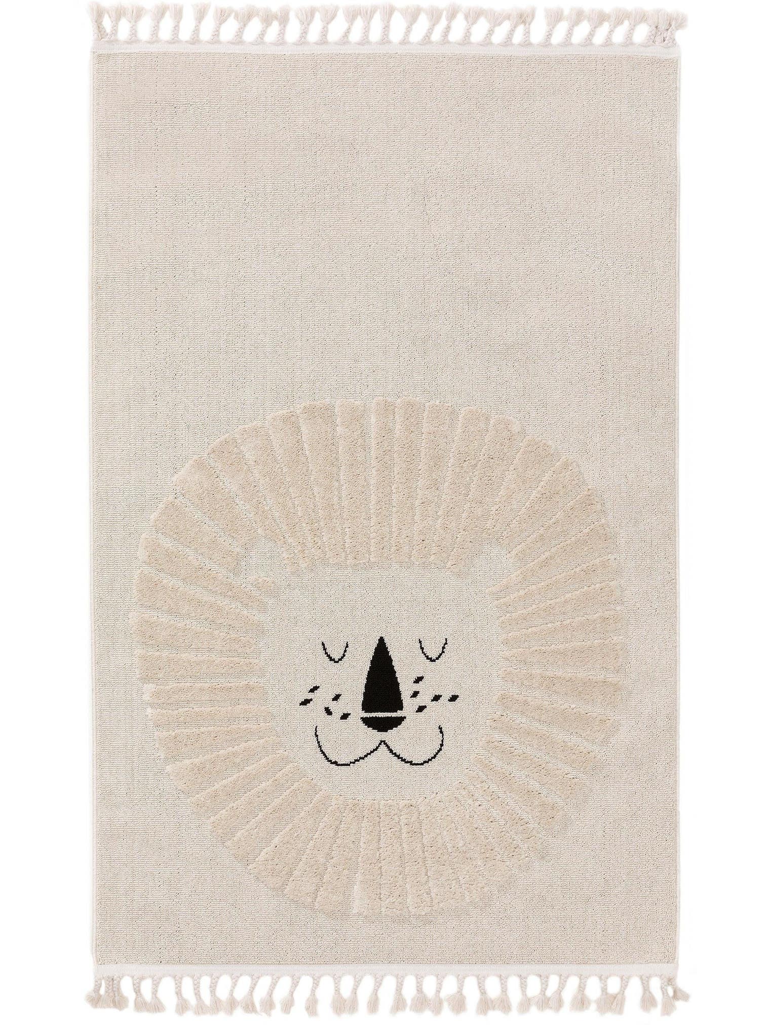 Teppich aus 100% Polyester in Beige mit 11 bis 20 mm hohem Flor von Lytte