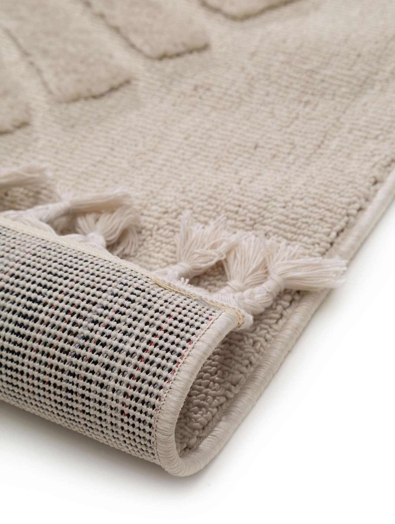 Teppich aus 100% Polyester in Beige mit 11 bis 20 mm hohem Flor von Lytte