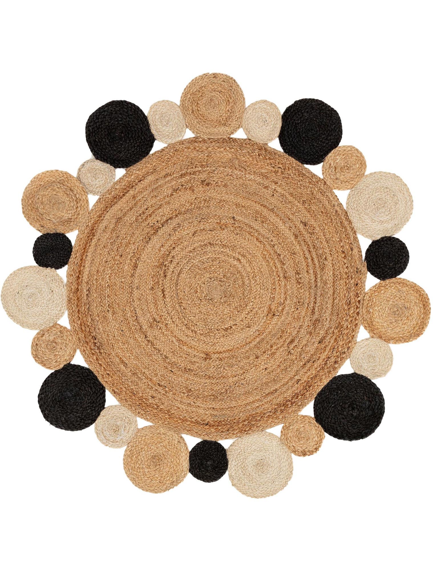 Tapijt van 100% Jute in Bruin met een 1- 5 mm hoge pool van benuta Pure