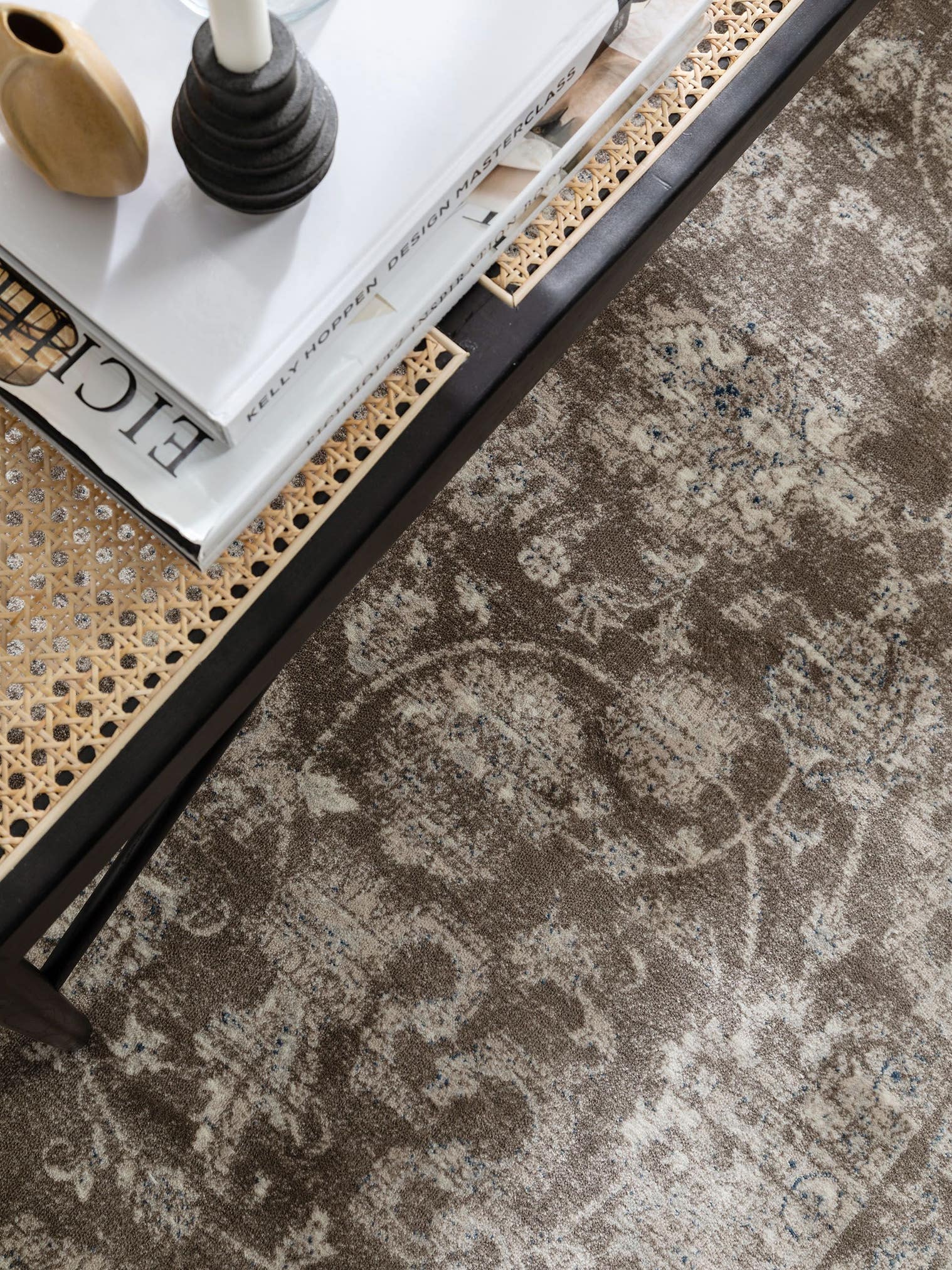 Matta av 100% Polypropylen i Beige med 6 - 10 mm hög lugg från benuta Nest