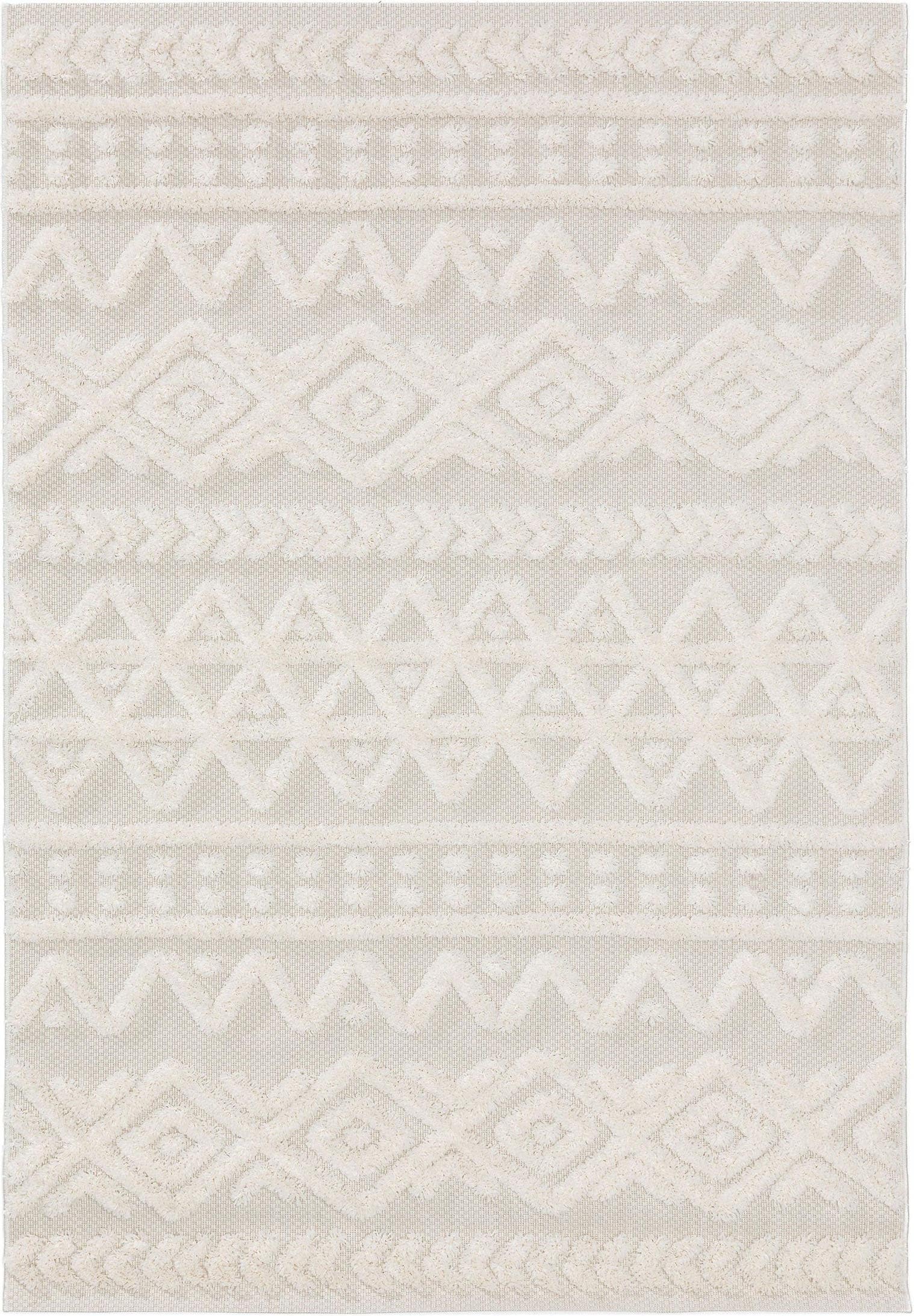 Teppich aus 100% Polypropylen in Beige mit 21 bis 30 mm hohem Flor von benuta Pop
