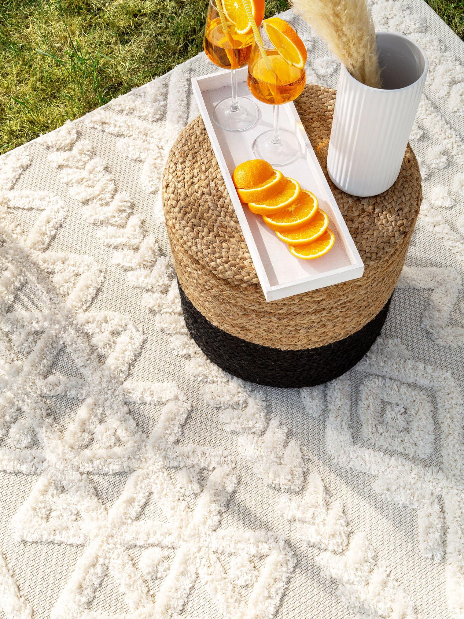 Teppich aus 100% Polypropylen in Beige mit 21 bis 30 mm hohem Flor von benuta Pop
