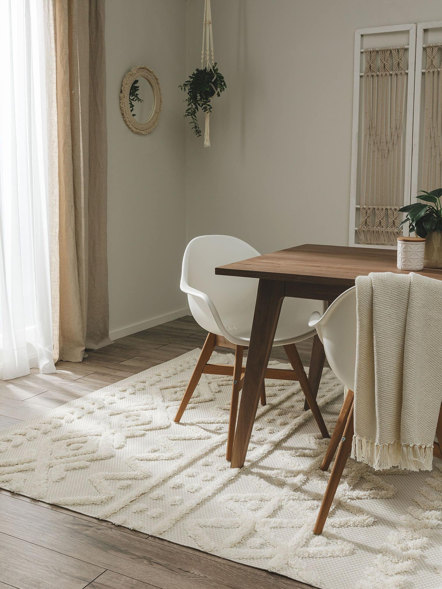 Teppich aus 100% Polypropylen in Beige mit 21 bis 30 mm hohem Flor von benuta Pop
