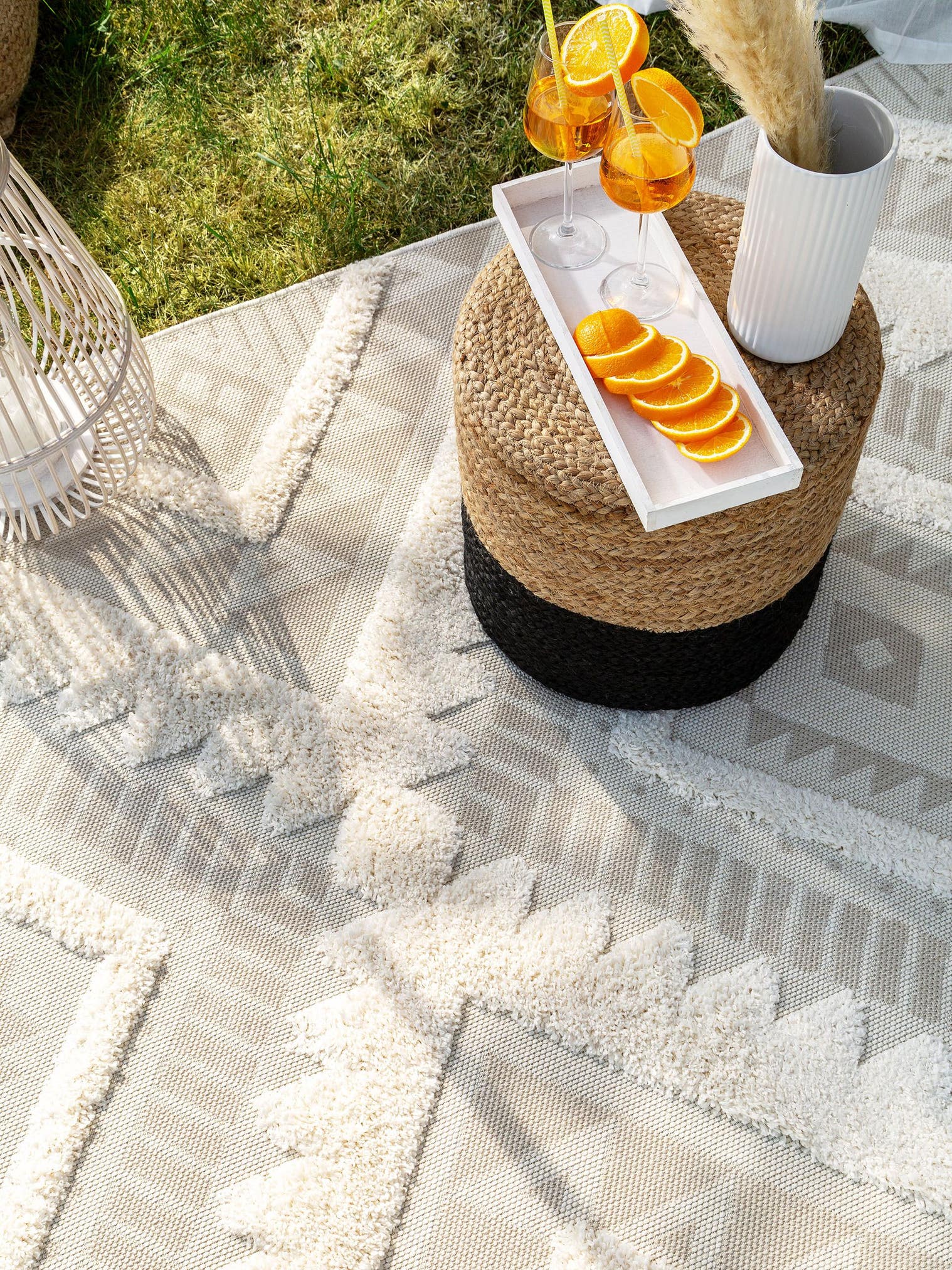 Teppich aus 100% Polypropylen in Beige mit 21 bis 30 mm hohem Flor von benuta Pop