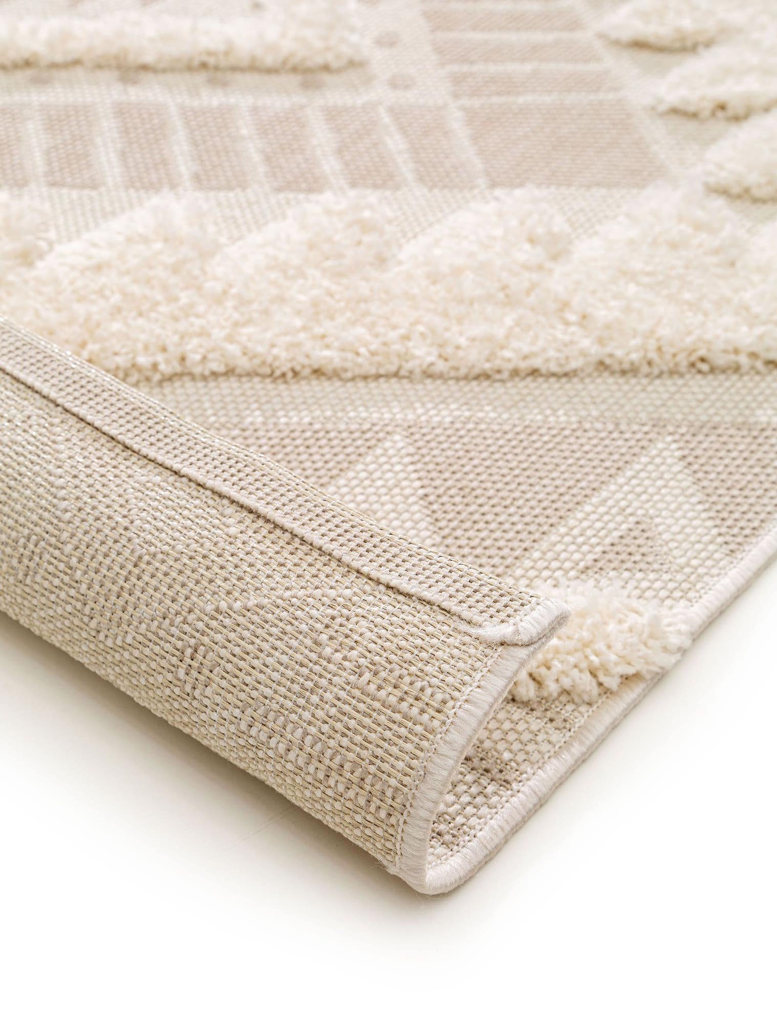 Teppich aus 100% Polypropylen in Beige mit 21 bis 30 mm hohem Flor von benuta Pop
