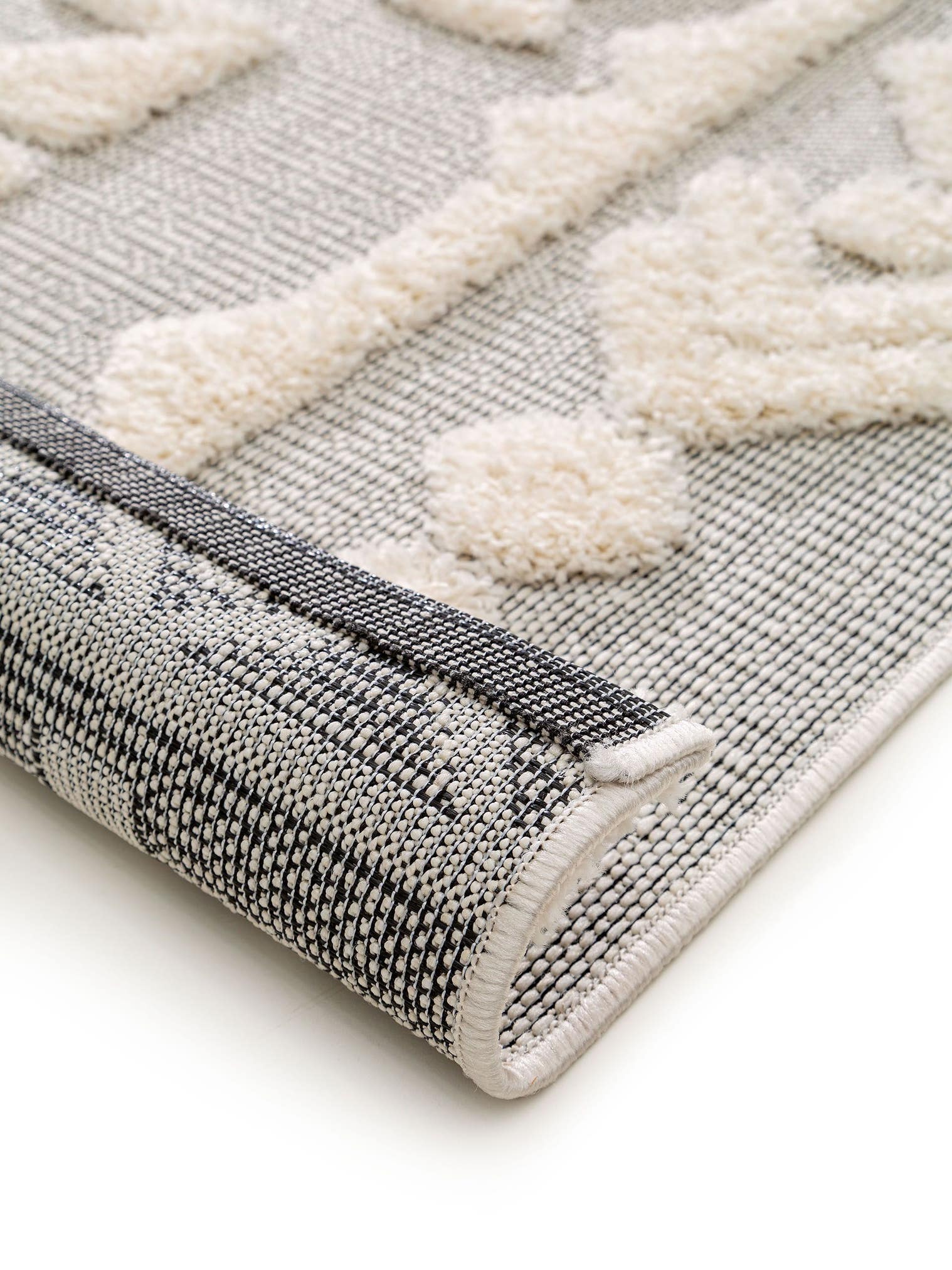 Tappeto di 100% Polipropilene in Grigio con pelo alto 21 - 30 mm da benuta Pop