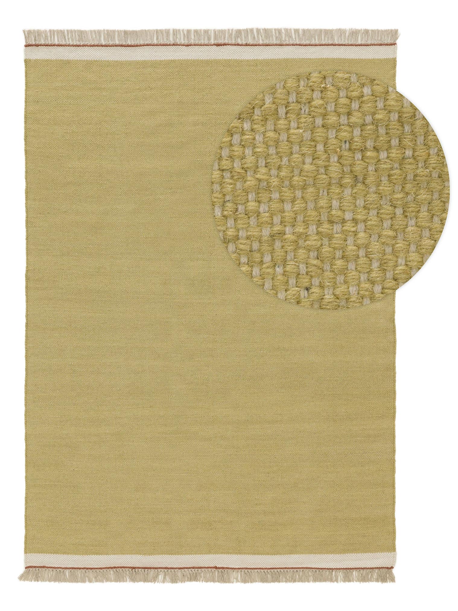 Alfombra de 60% Lana, 40% Algodón en Verde con un pelo de {{Placeholder_Pile Height}} de altura de benuta Pop