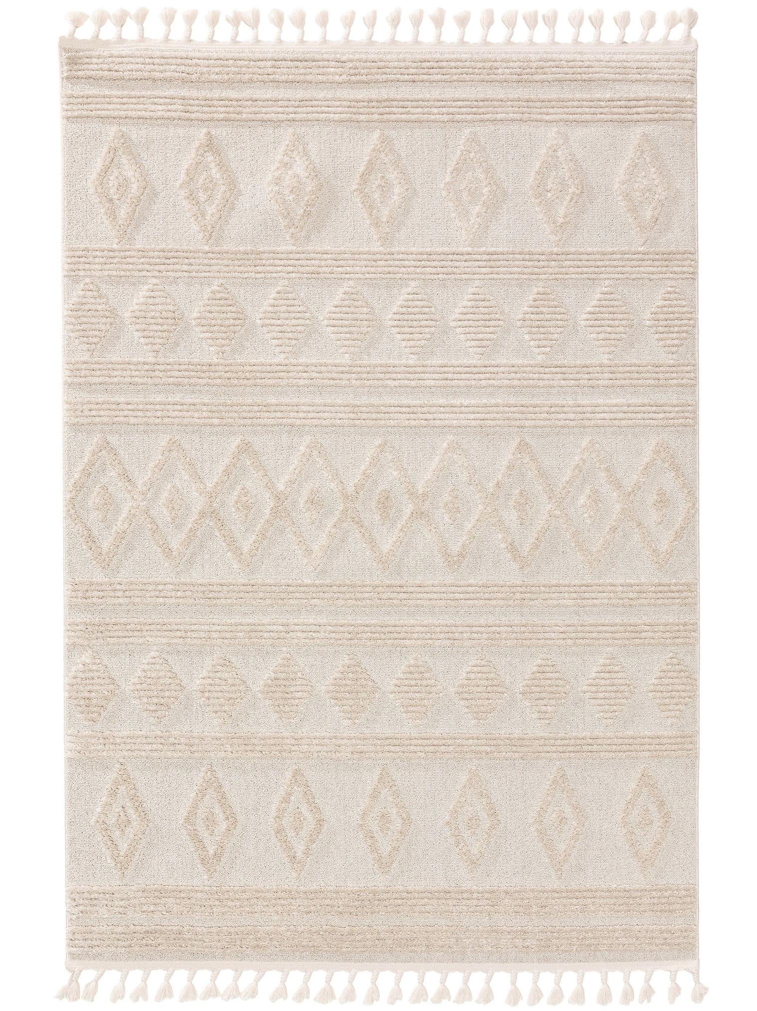 Teppich aus 100% Polyester in Beige mit 11 bis 20 mm hohem Flor von benuta Pop