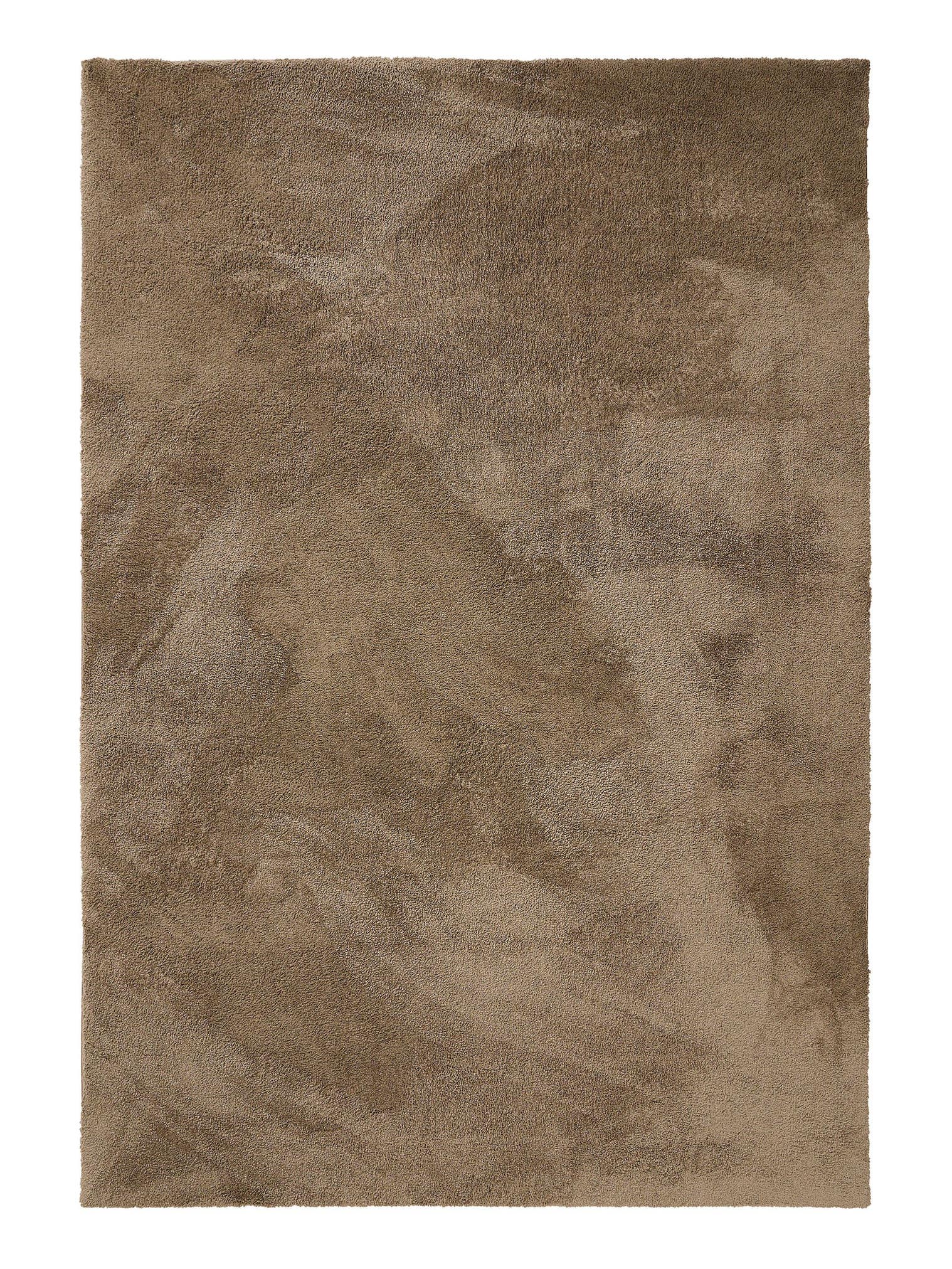 Teppich aus 100% Polyester (Mikrofaser) in Beige mit 21 bis 30 mm hohem Flor von benuta Nest