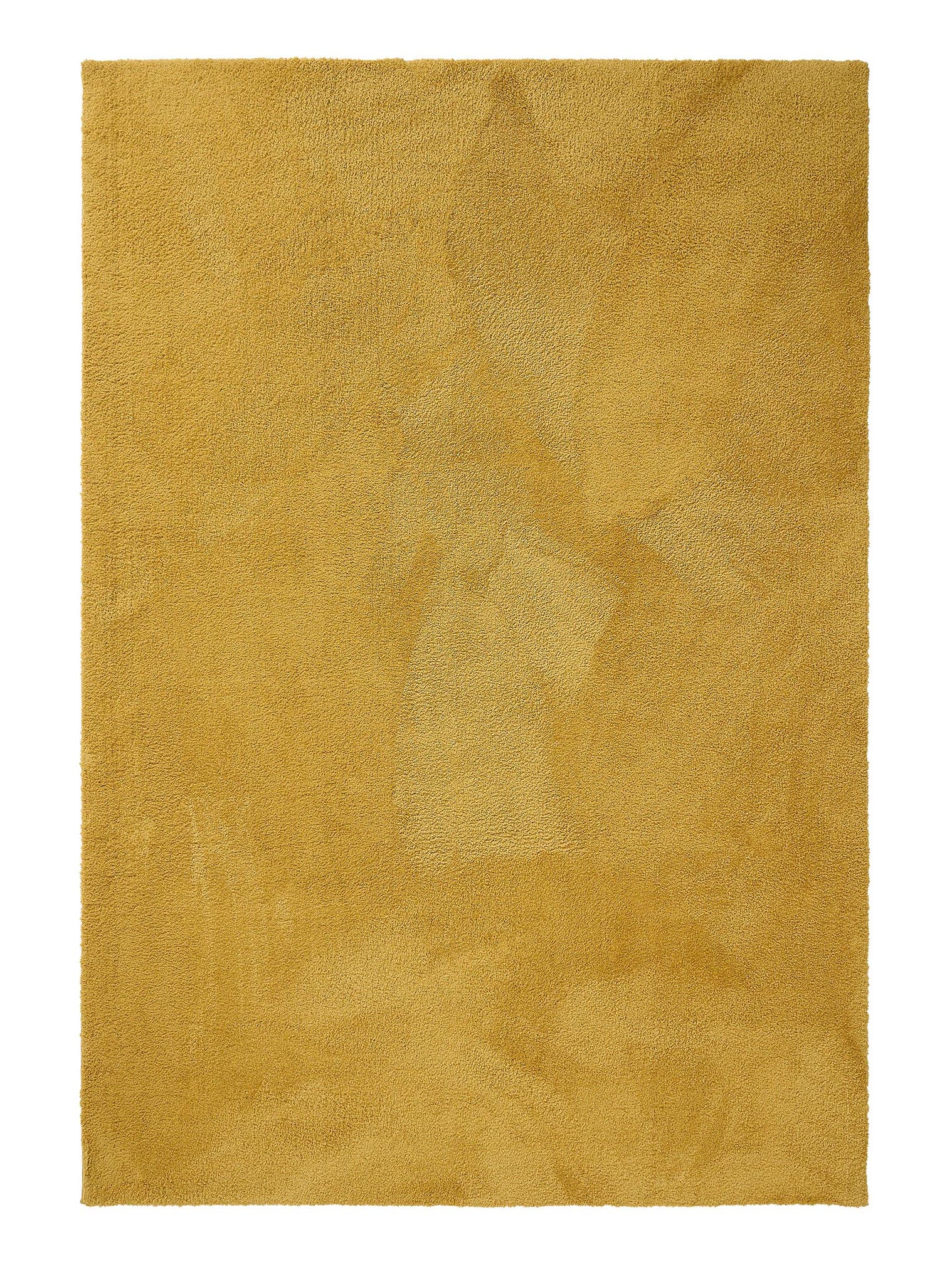 Tapis en 100% Polyester en Jaune avec une pile de 31 - 40 mm de hauteur de benuta Nest