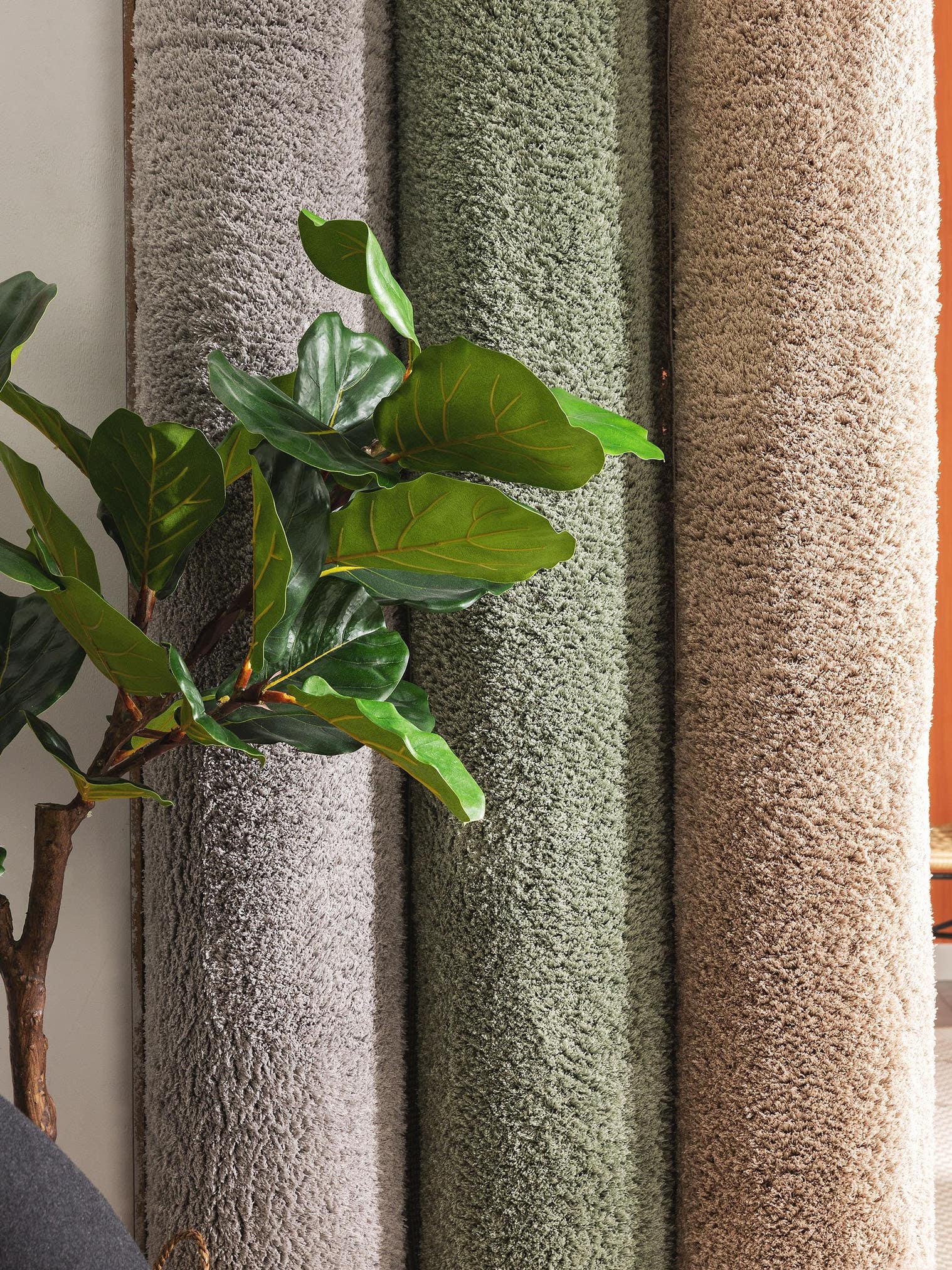 Tapis en 100% Polyester (Microfibres) en Gris avec une pile de 21 - 30 mm de hauteur de benuta Nest