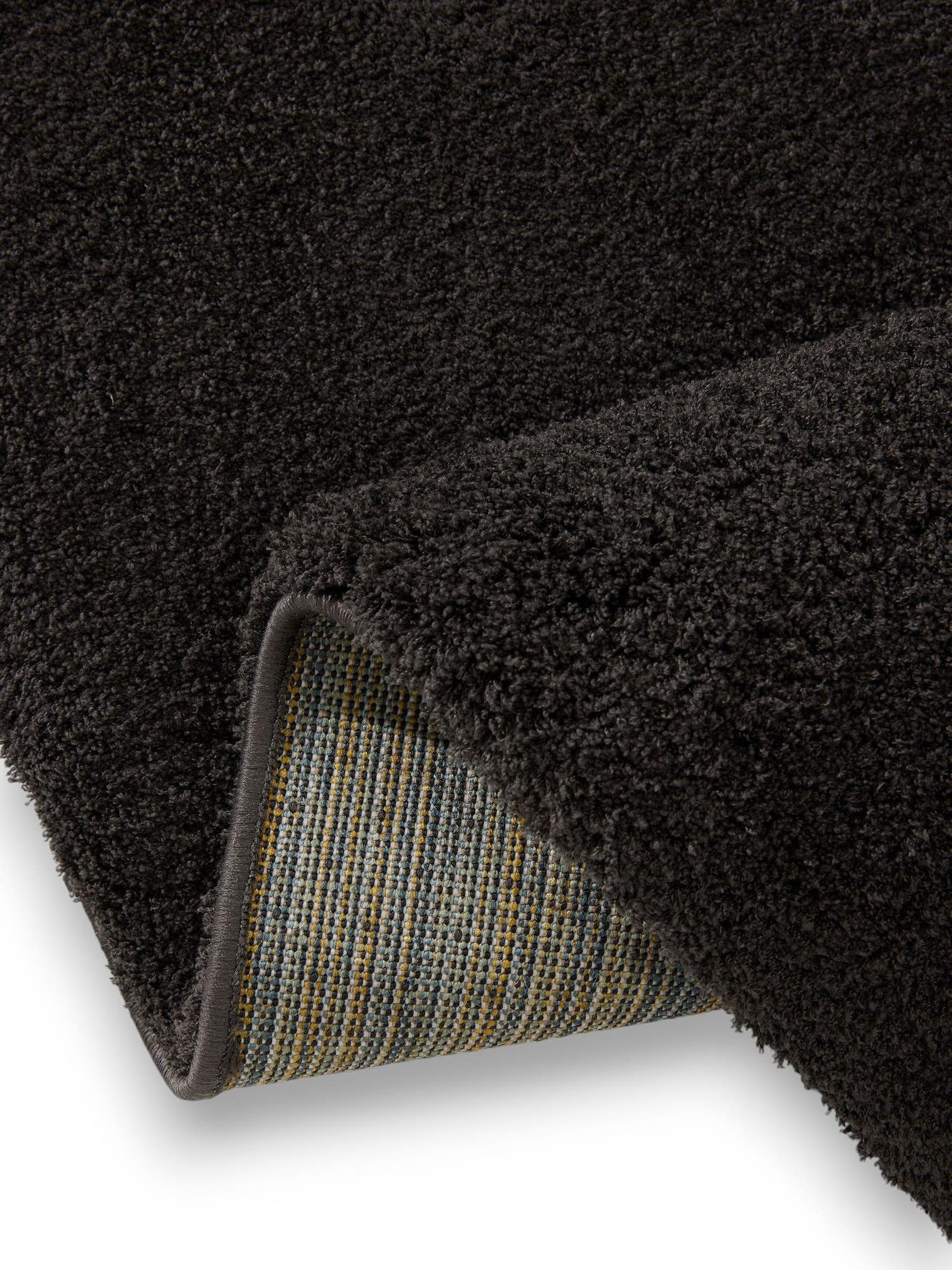 Tapis en 100% Polyester en Noir avec une pile de 31 - 40 mm de hauteur de benuta Nest