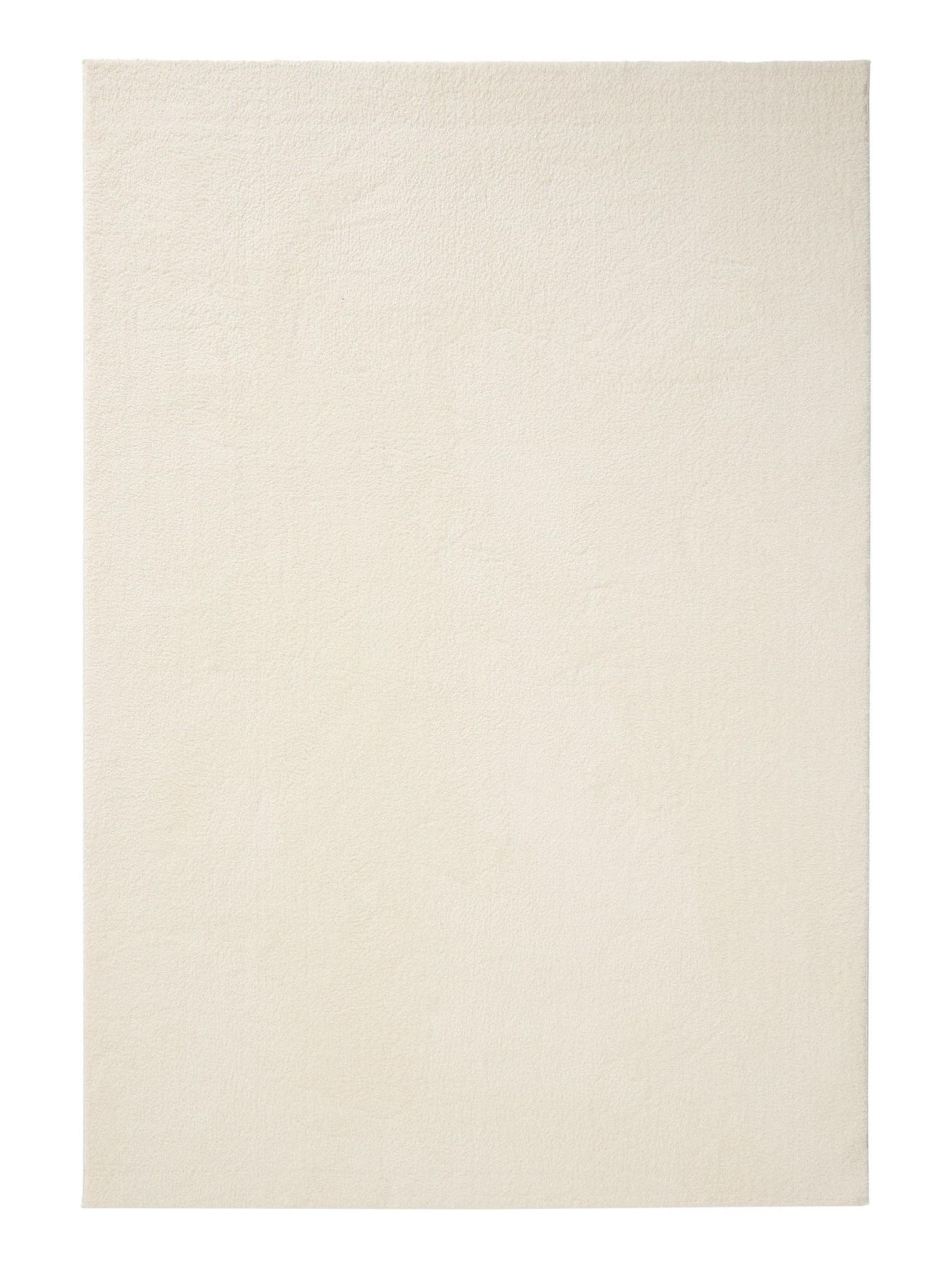 Teppich aus 100% Polyester (Mikrofaser) in Weiß mit 21 bis 30 mm hohem Flor von benuta Nest