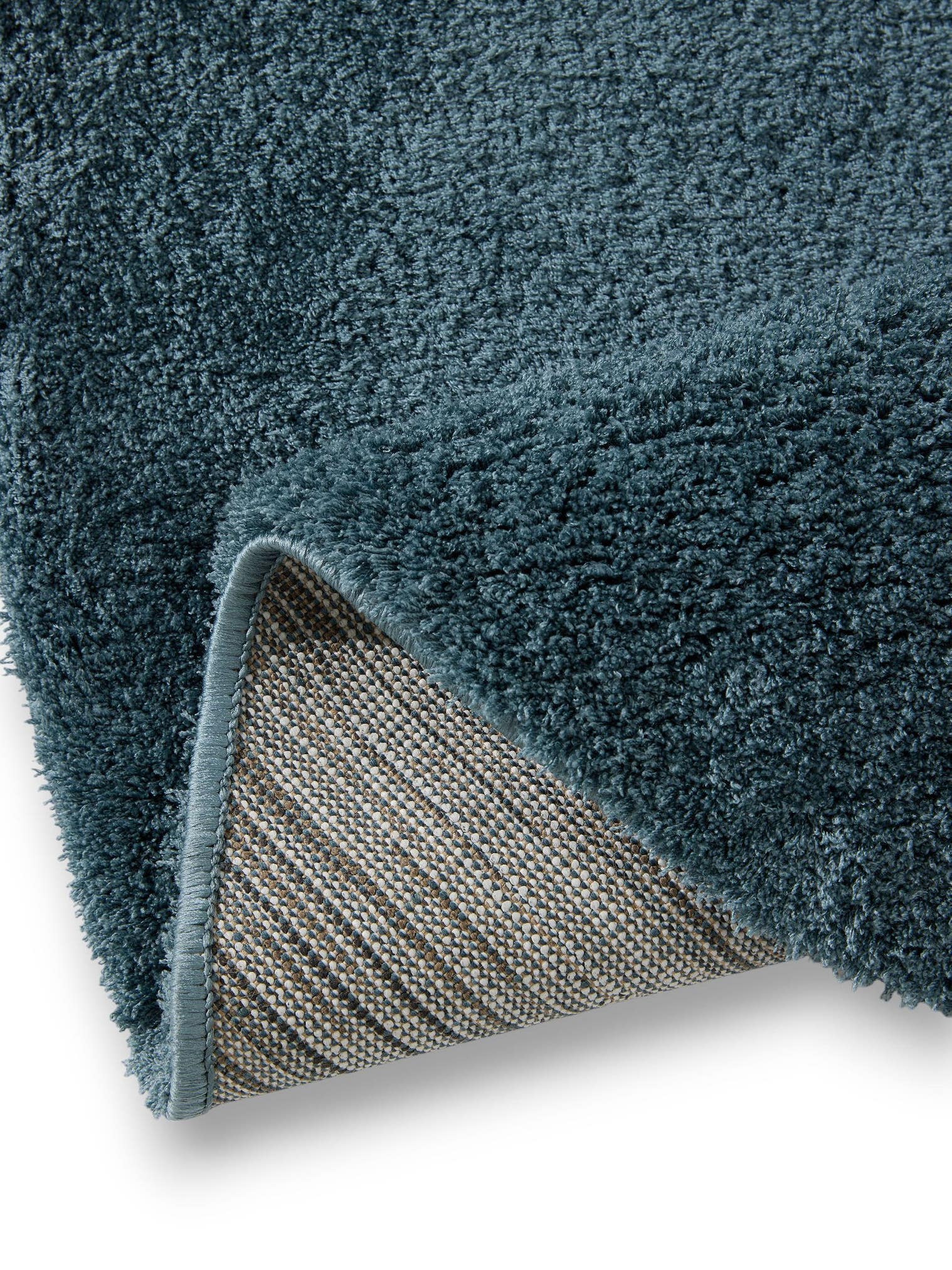 Tappeto di 100% Poliestere (Microfibra) in Azzurro con pelo alto 21 - 30 mm da benuta Nest