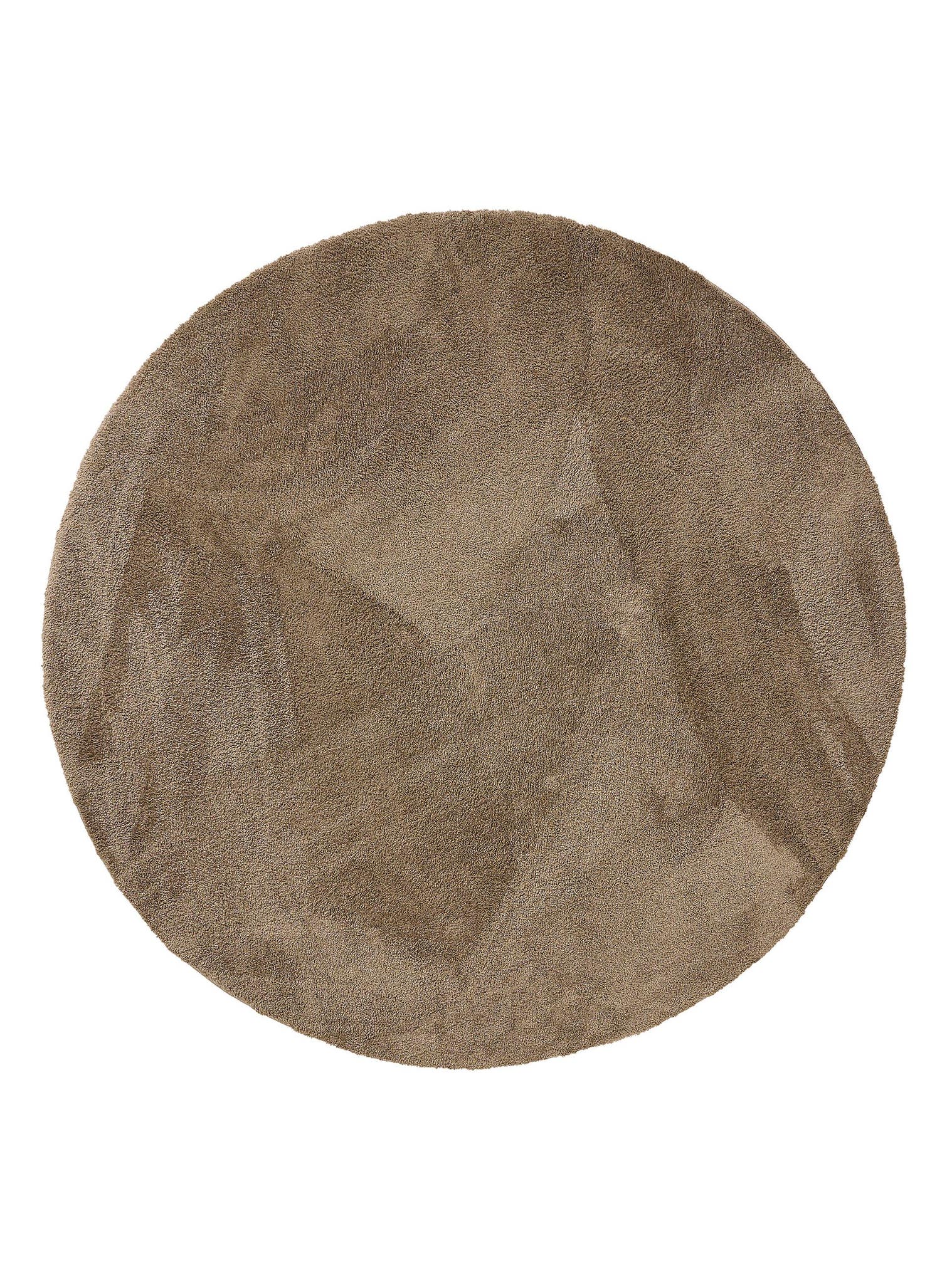 Teppich aus 100% Polyester (Mikrofaser) in Beige mit 21 bis 30 mm hohem Flor von benuta Nest