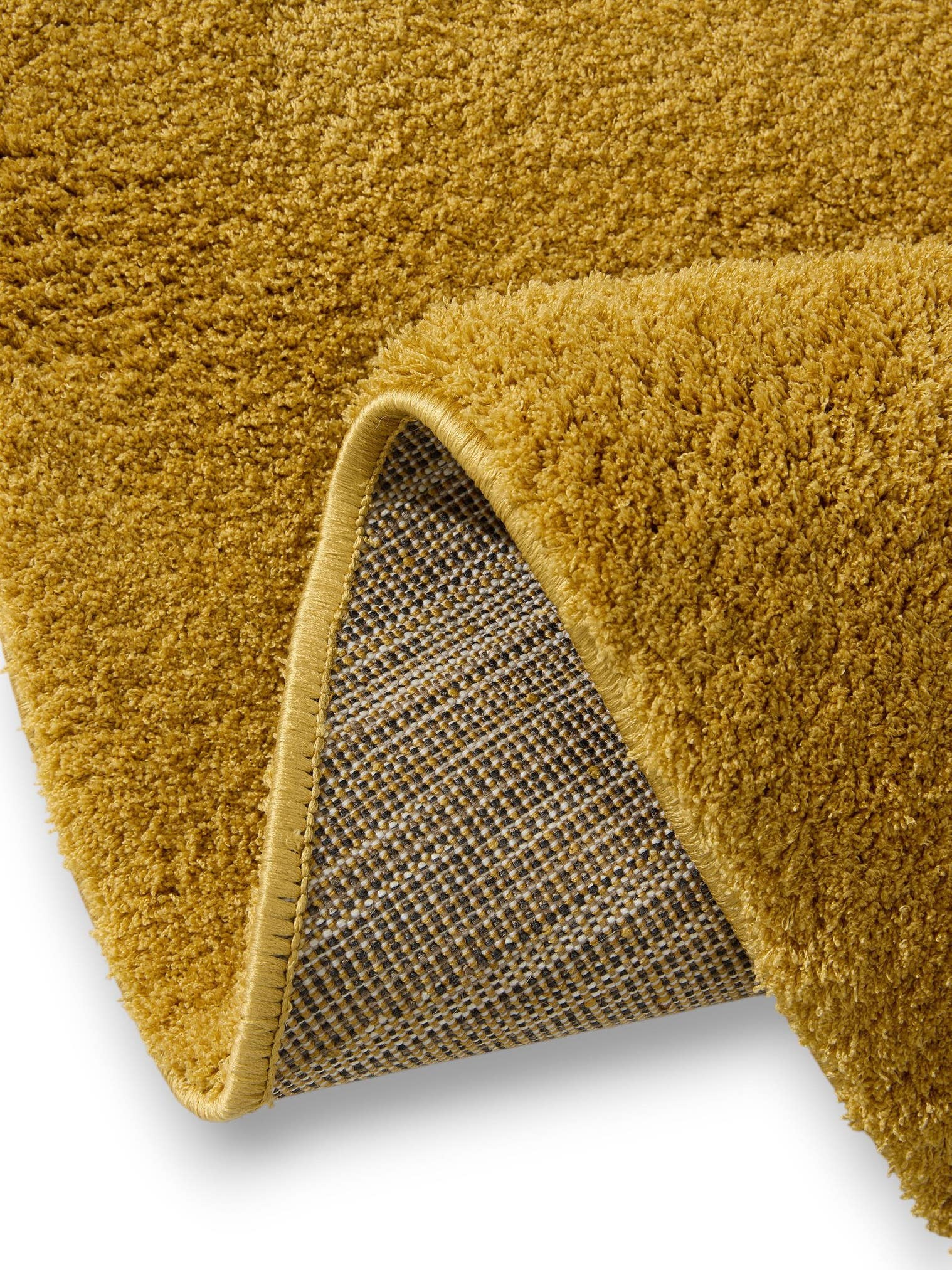 Tappeto di 100% Poliestere in Giallo con pelo alto 31 - 40 mm da benuta Nest