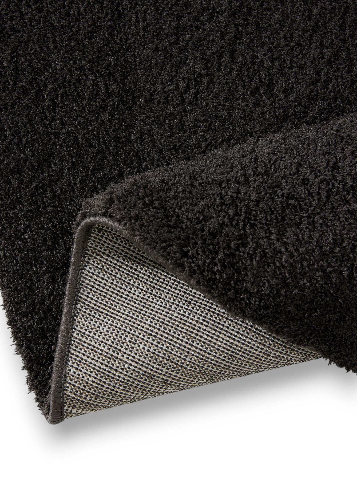 Tappeto di 100% Poliestere in Nero con pelo alto 31 - 40 mm da benuta Nest