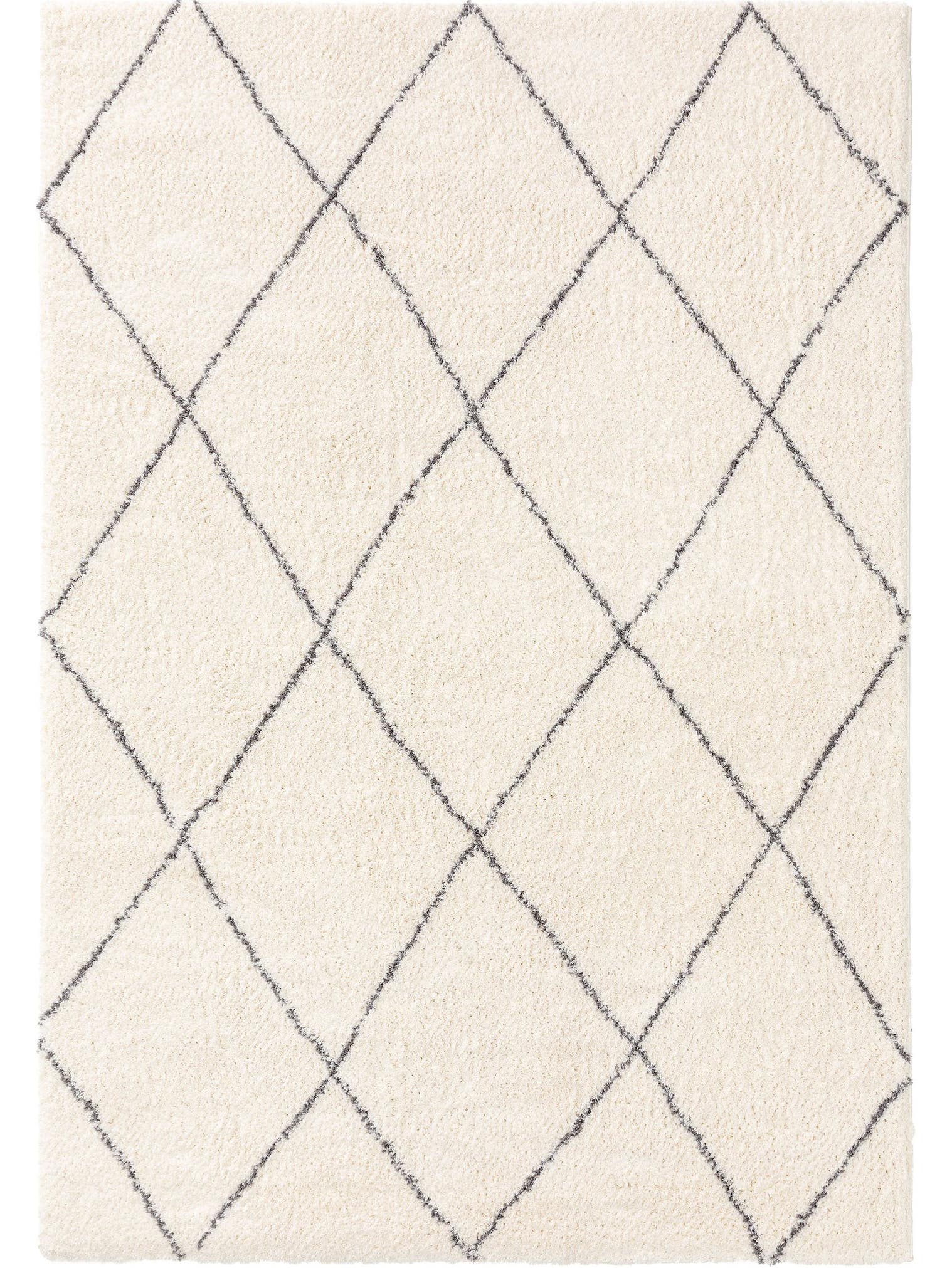 Teppich aus 100% Polyester (Mikrofaser) in Beige mit 21 bis 30 mm hohem Flor von benuta Nest
