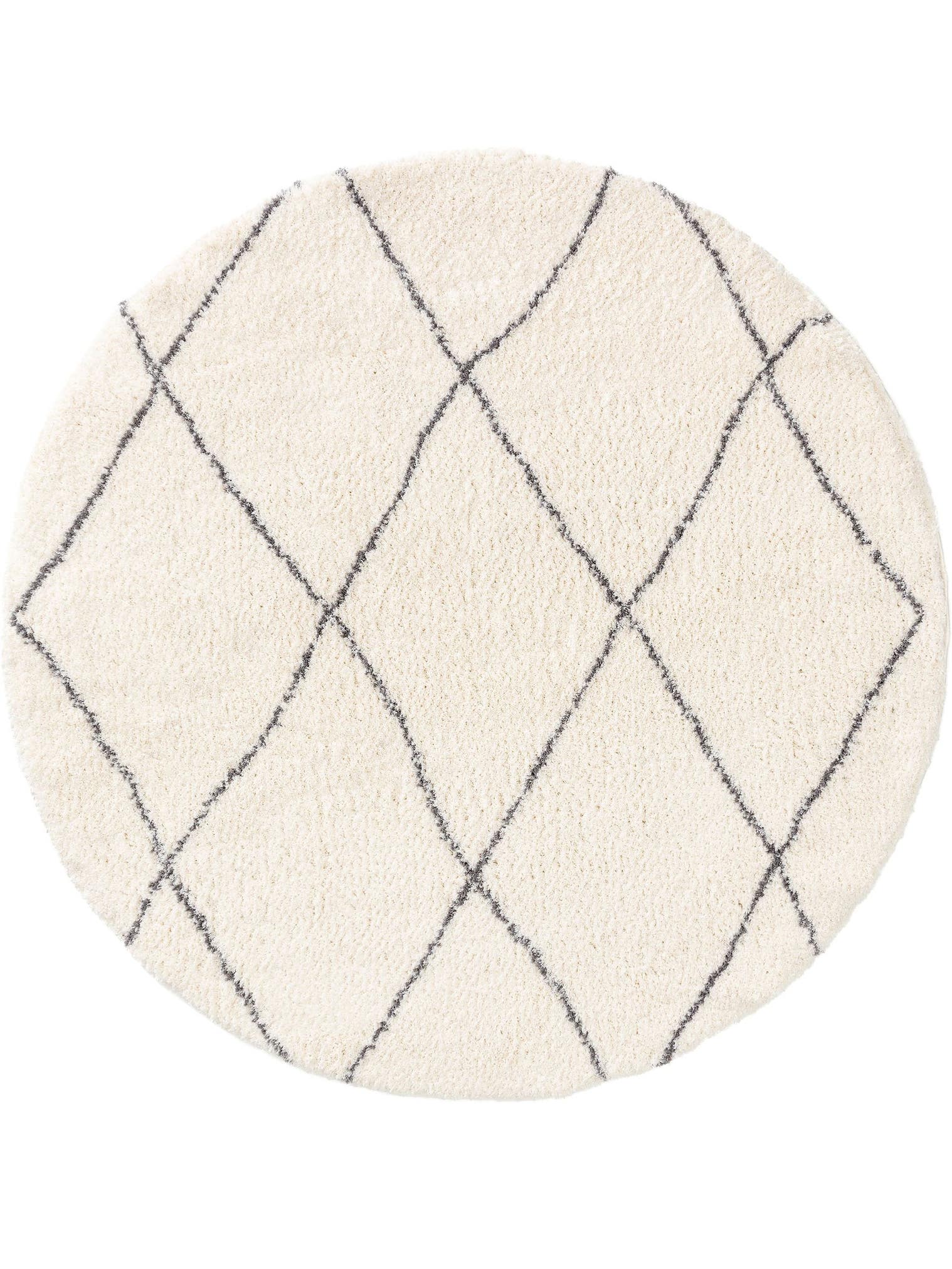 Teppich aus 100% Polyester (Mikrofaser) in Beige mit 21 bis 30 mm hohem Flor von benuta Nest