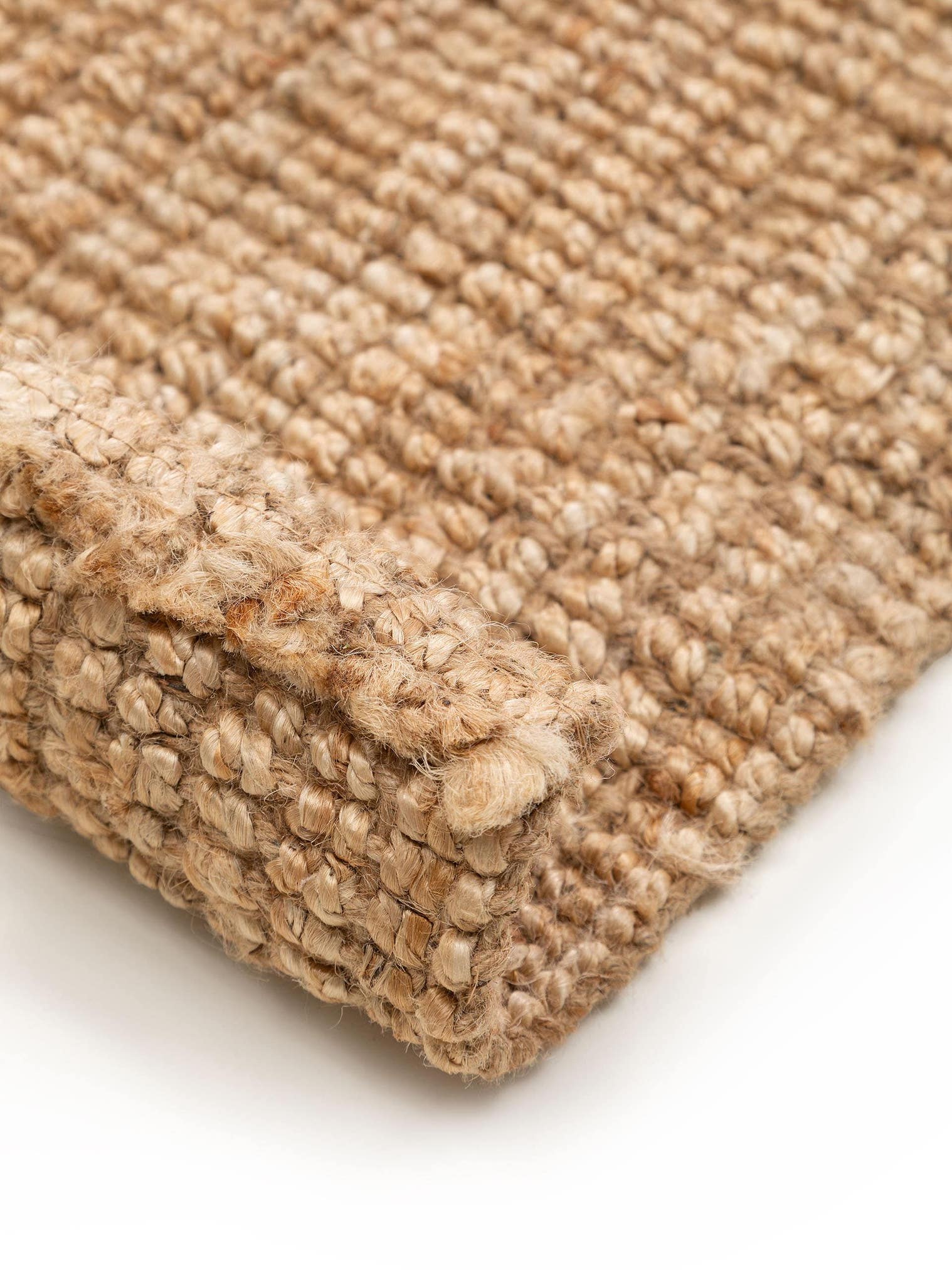 Tapis en 100% Jute en Beige avec une pile de 1- 5 mm de hauteur de benuta Pure